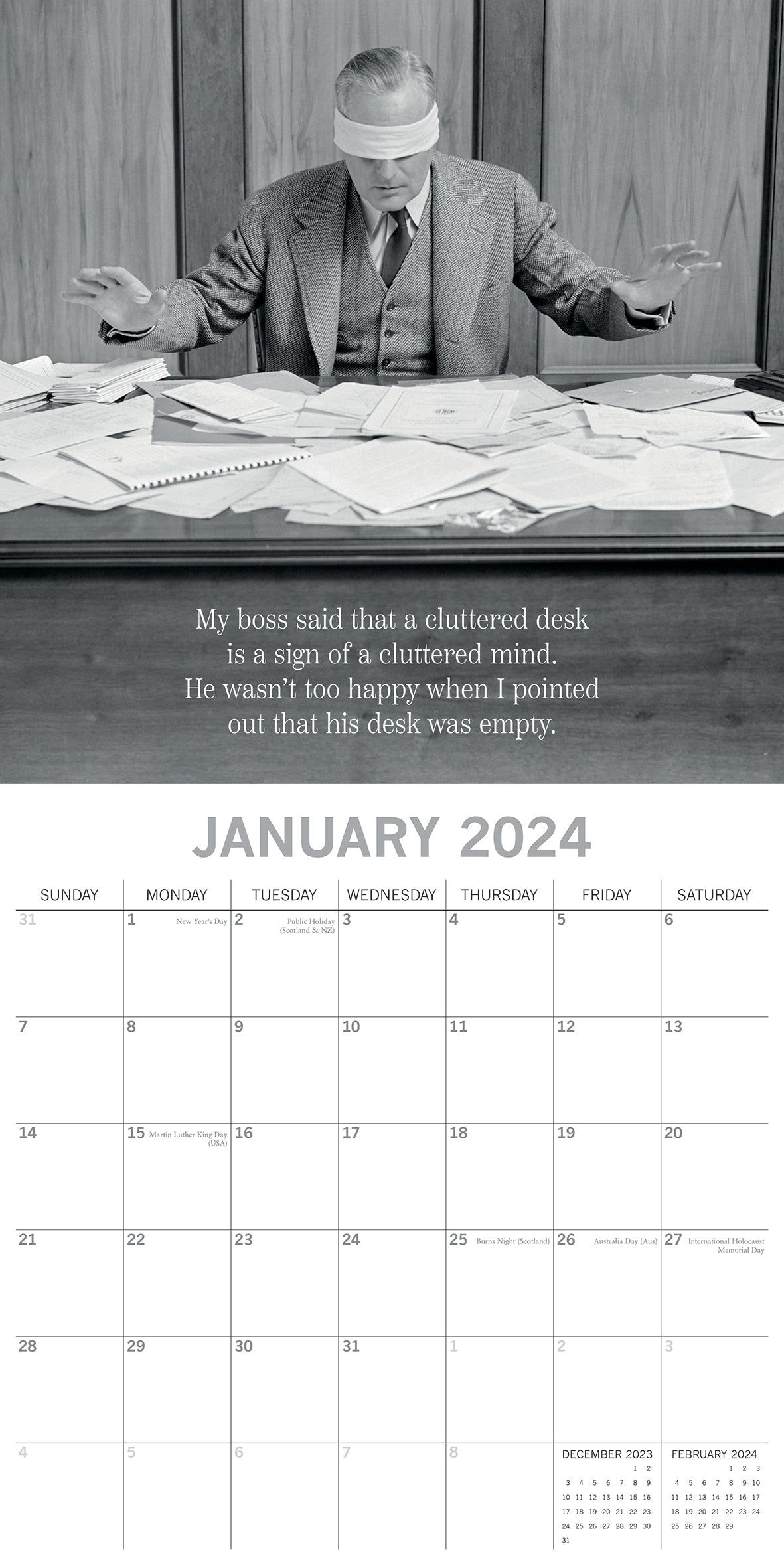 2024 Witty One Liners - Square Wall Calendar