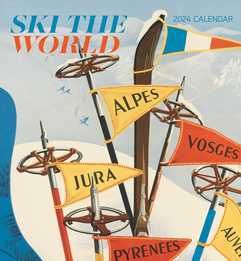 2024 Ski the World - Square Wall Calendar