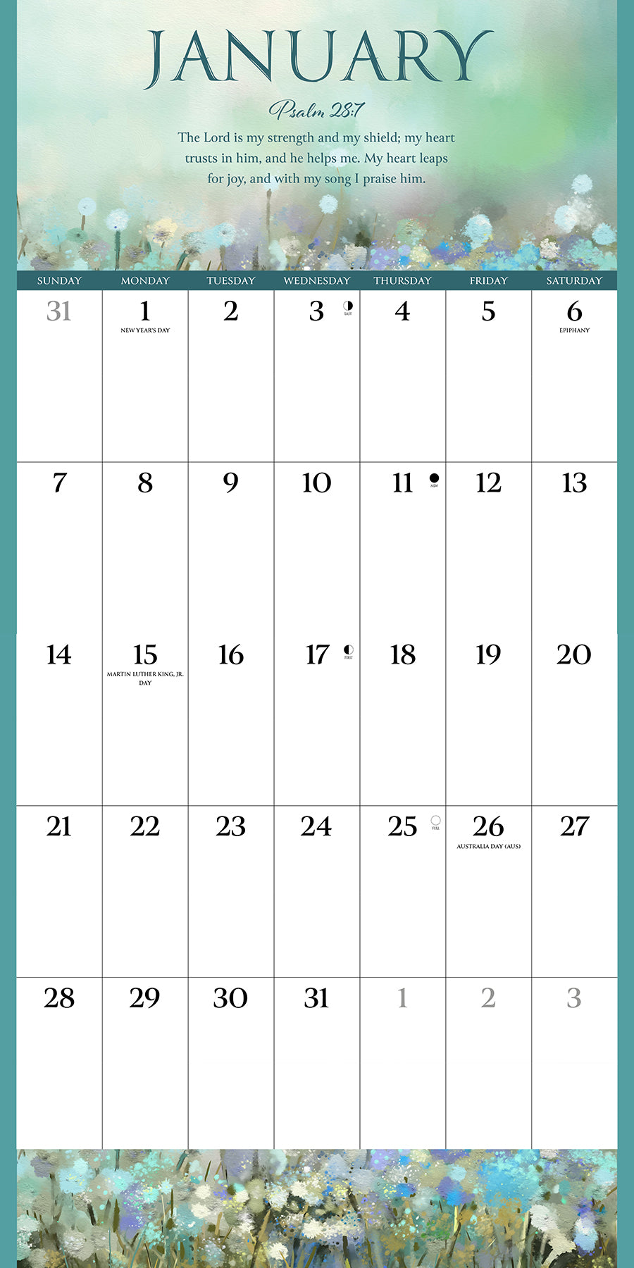 2024 Bible Verses - Square Wall Calendar US