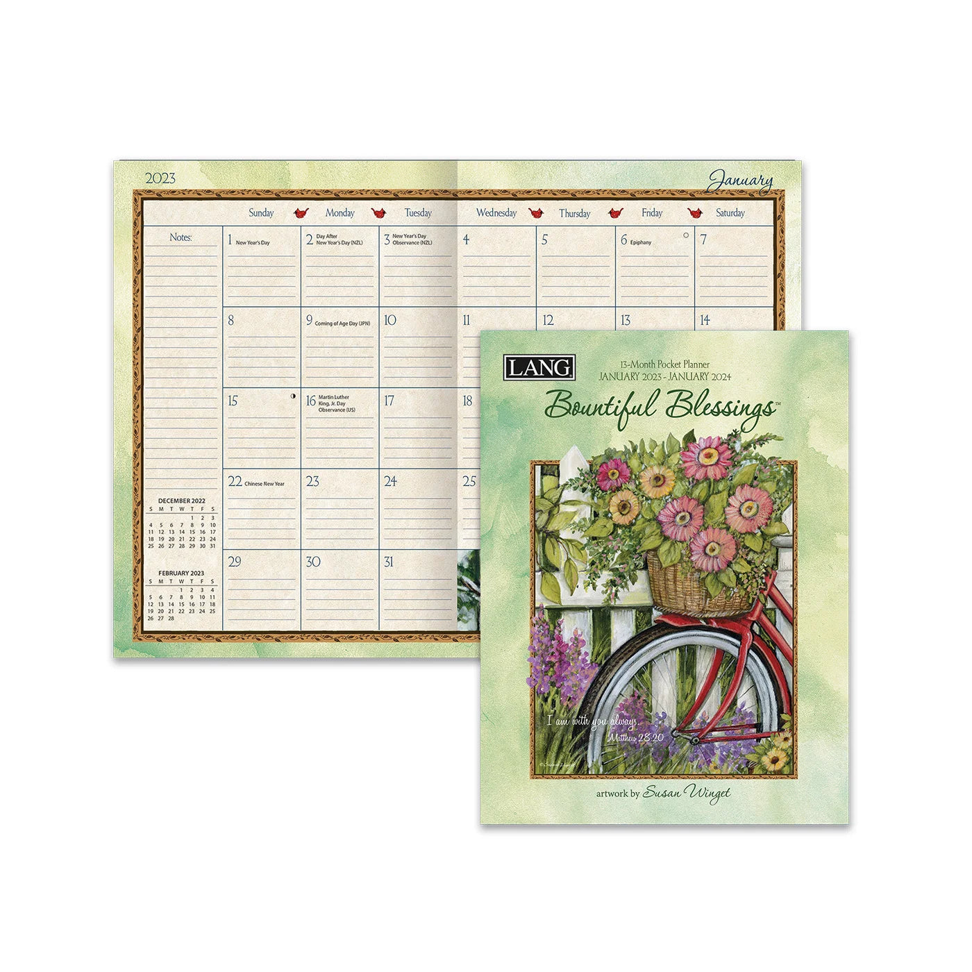 2023 LANG Bountiful Blessings - 13 Month Pocket Diary/Planner