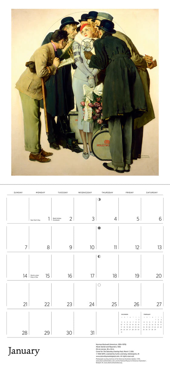 2024 Norman Rockwell: The Saturday Evening Post - Square Wall Calendar
