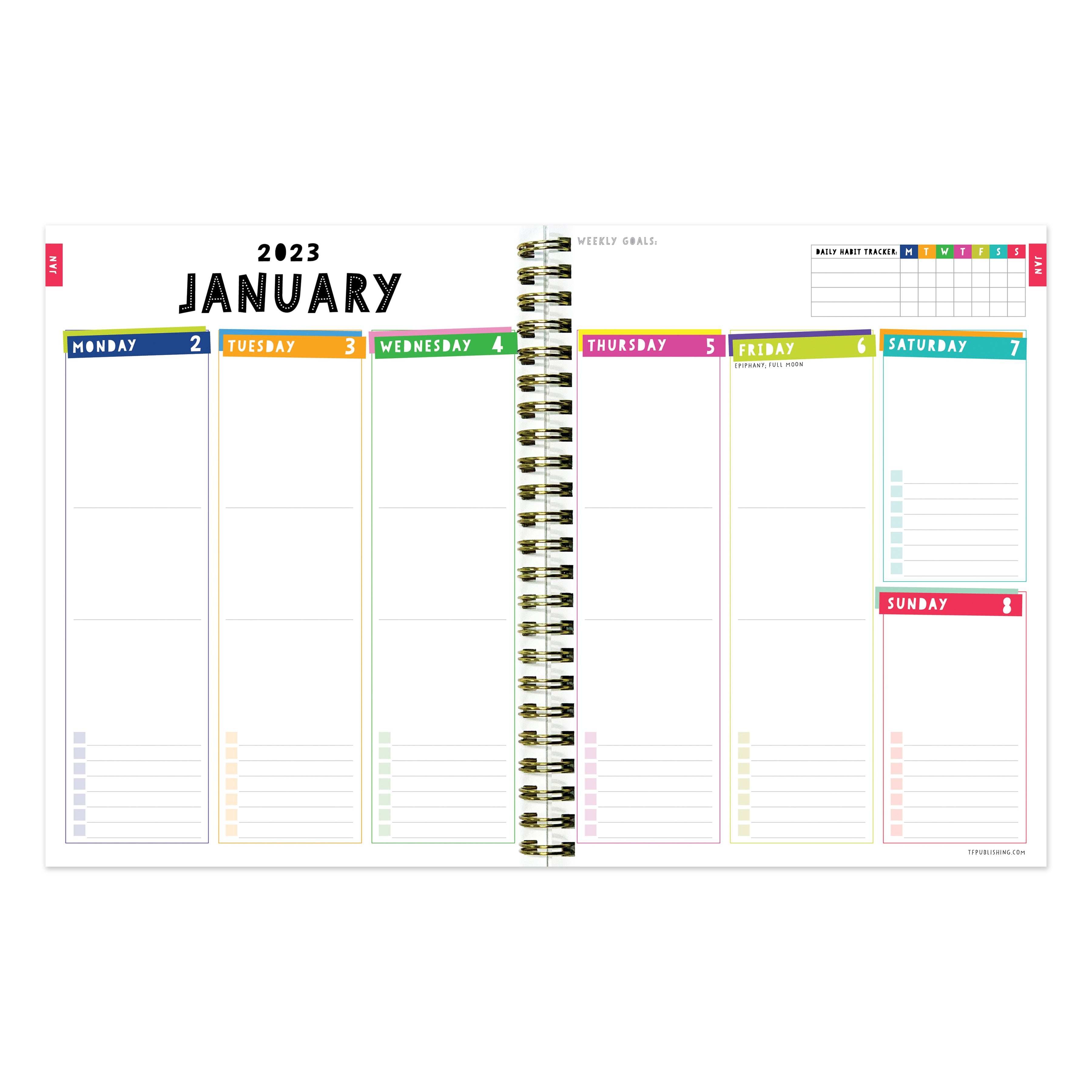 2023 Roll With It - Medium Weekly, Monthly Diary/Planner