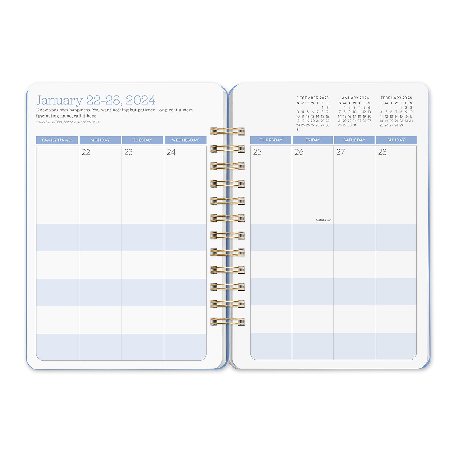 2024 Coral Grid Do It All - Monthly & Weekly Diary/Planner