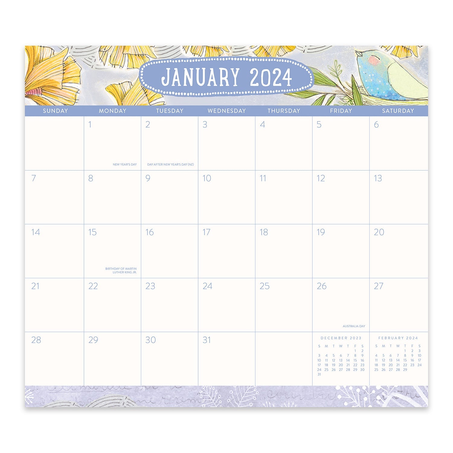 9781645136361 Oxford Blue Baxter 2024 Planner Engagement Calendar Orange  Circle Studio - Calendar Club