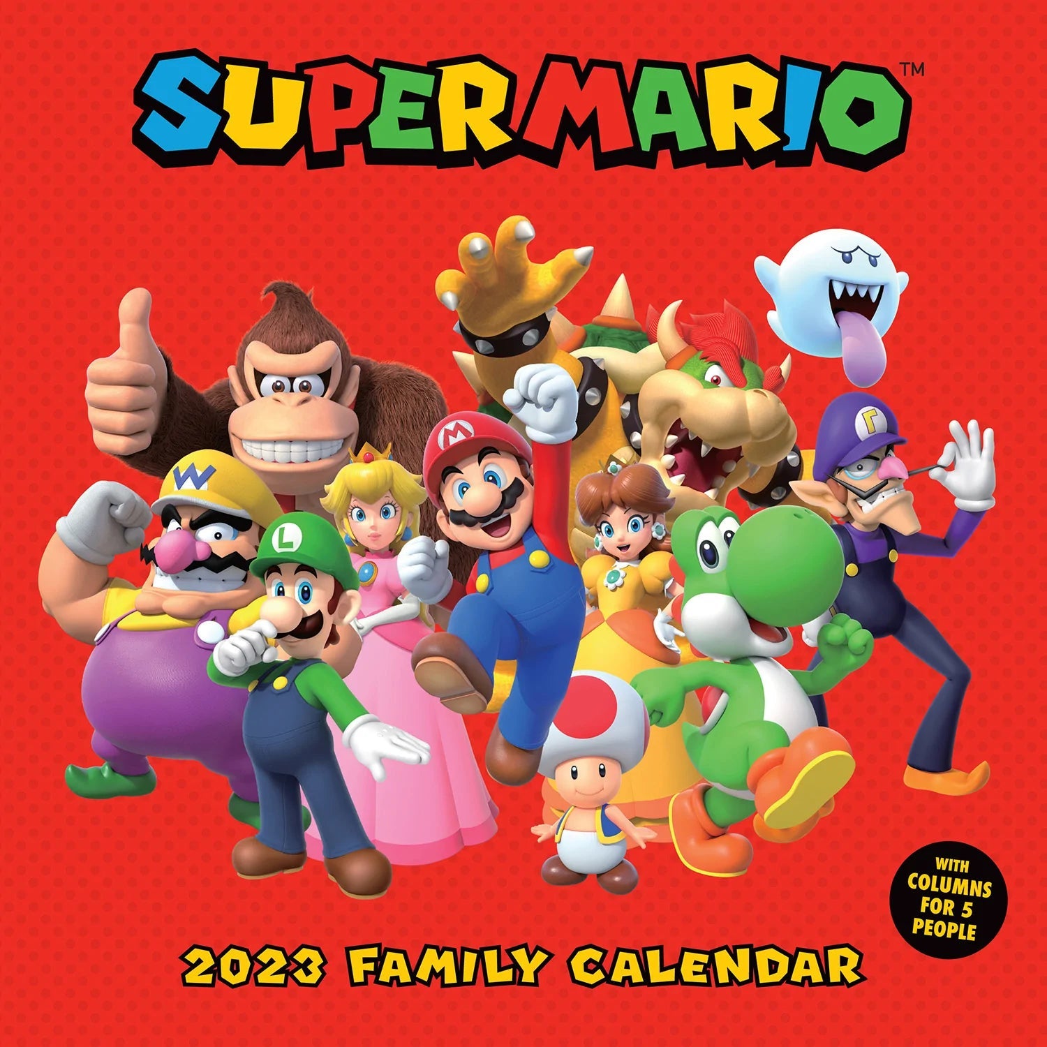 2023 Super Mario - Family  Square Wall Calendar
