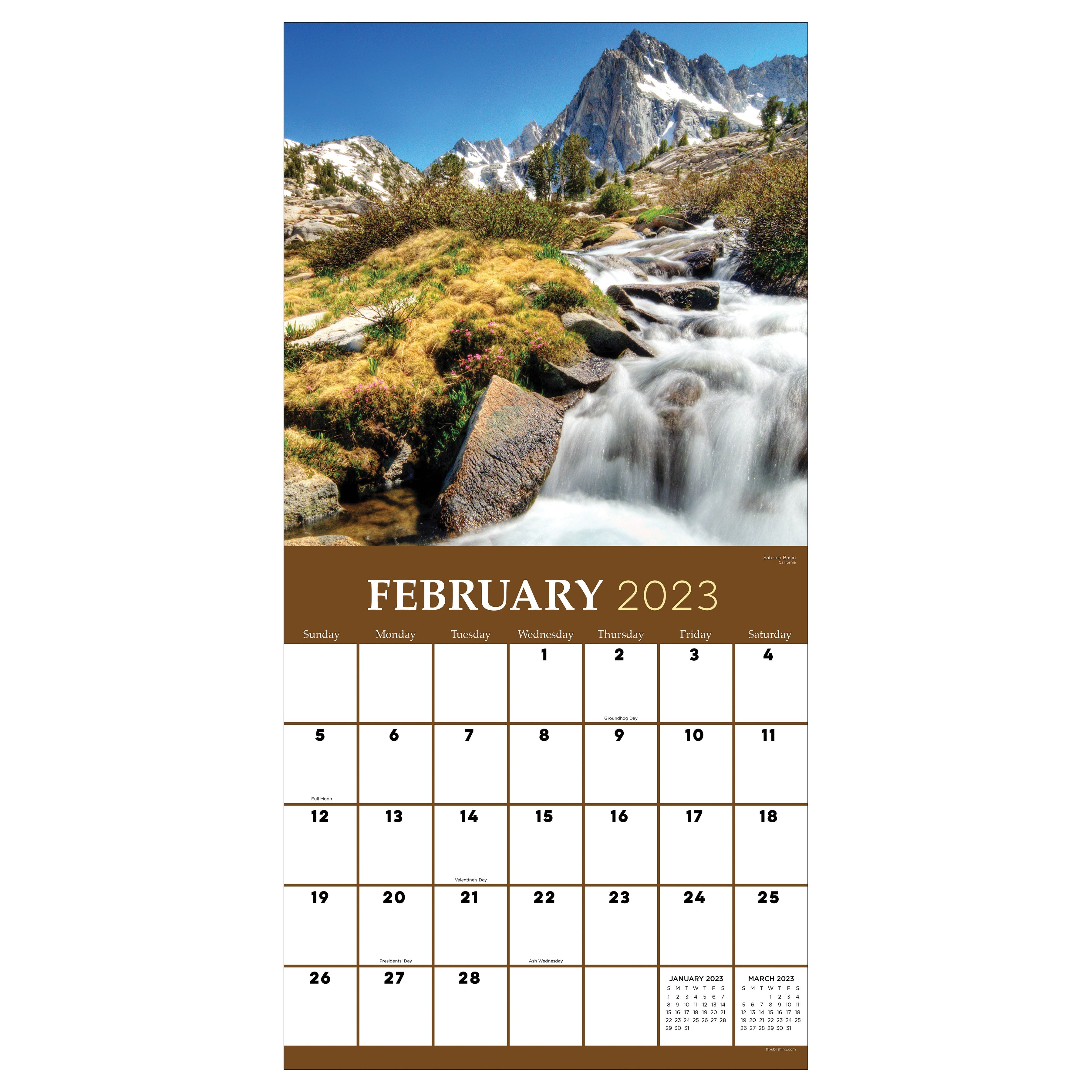 2023 Mountains - Square Wall Calendar