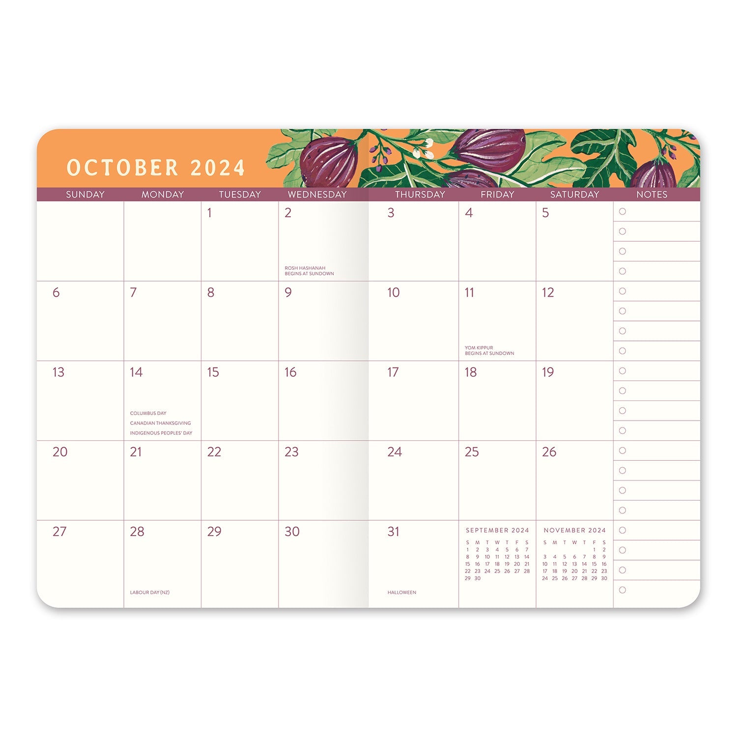 2024 Fruit & Flora - Monthly Pocket Diary/Planner