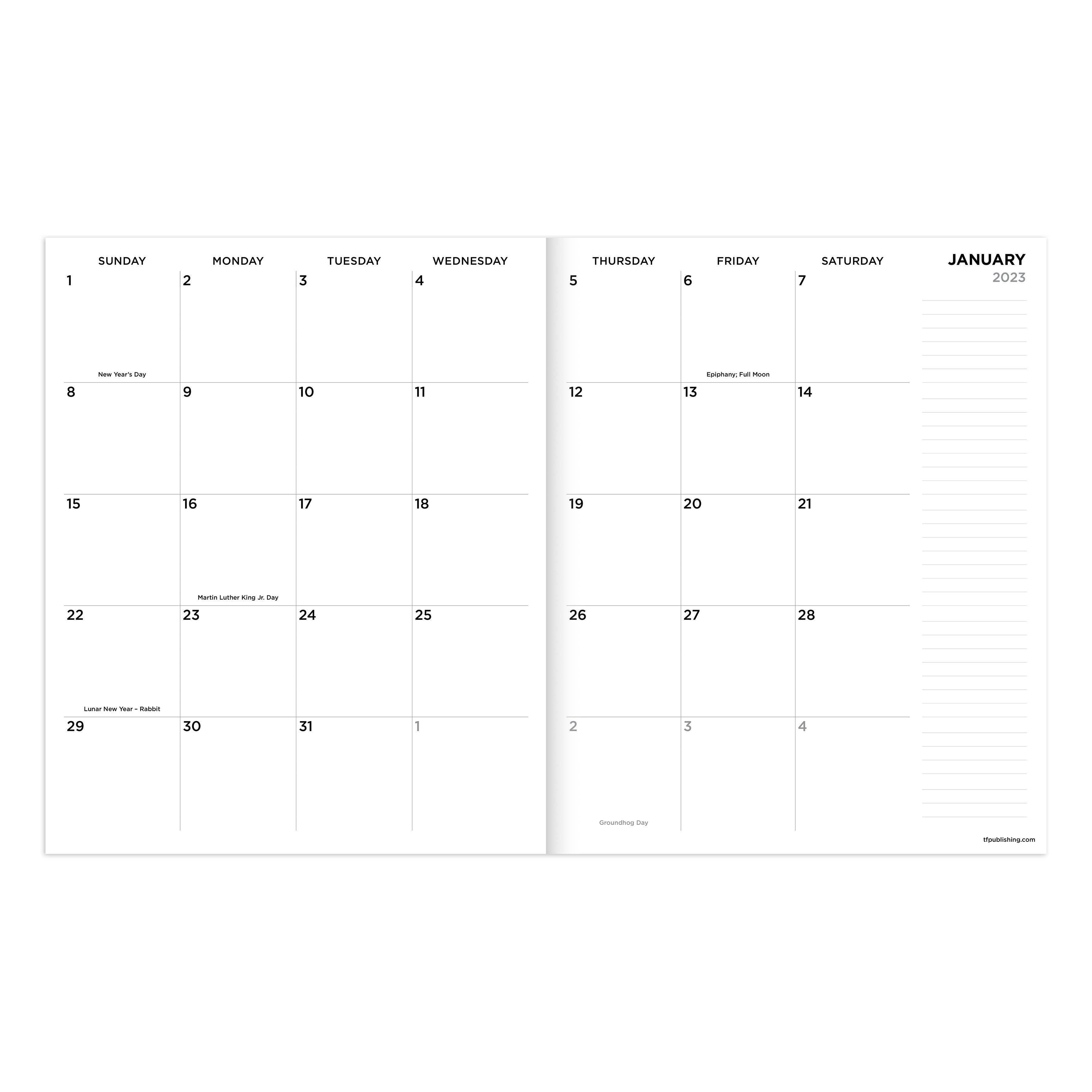2023 Wavy Rainbow - Medium Monthly Diary/Planner