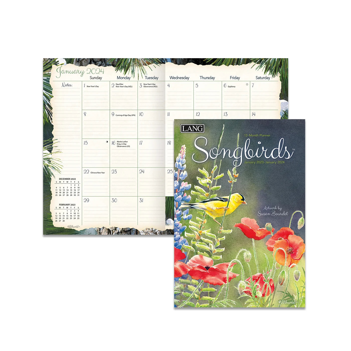 2023 LANG Songbirds - 13 Month Diary/Planner