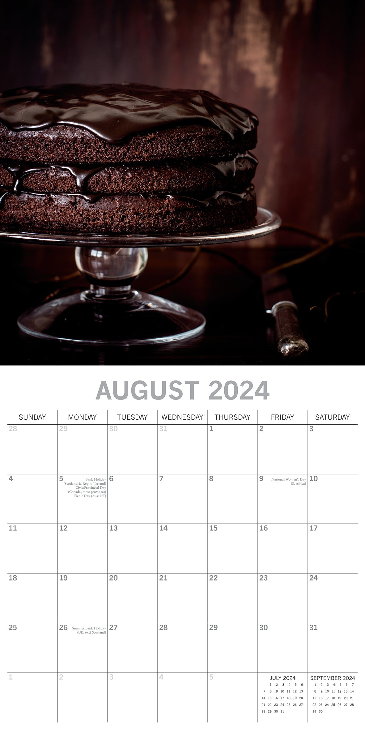 2024 Chocolate - Square Wall Calendar