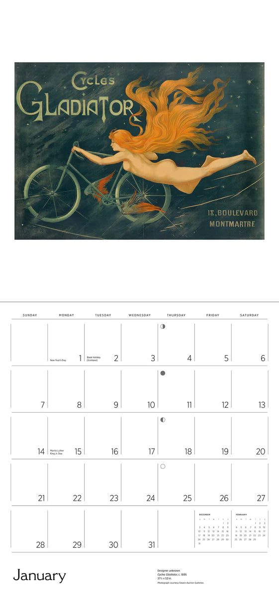 2024 Bicycles: Vintage Posters - Square Wall Calendar
