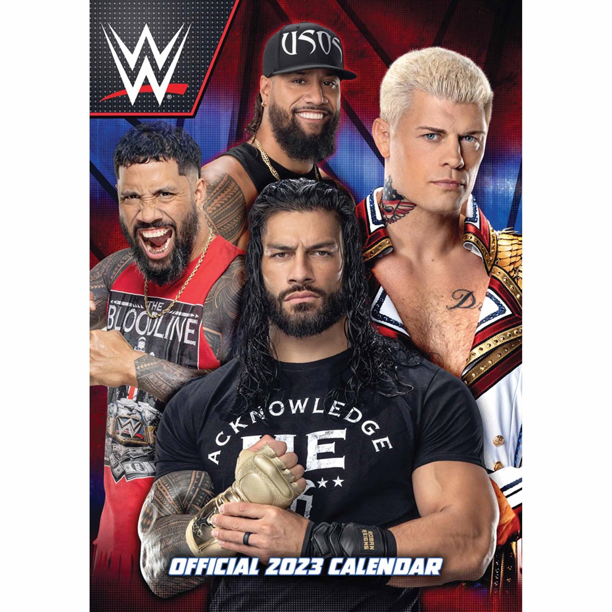 2023 WWE Men - A3 Wall Calendar