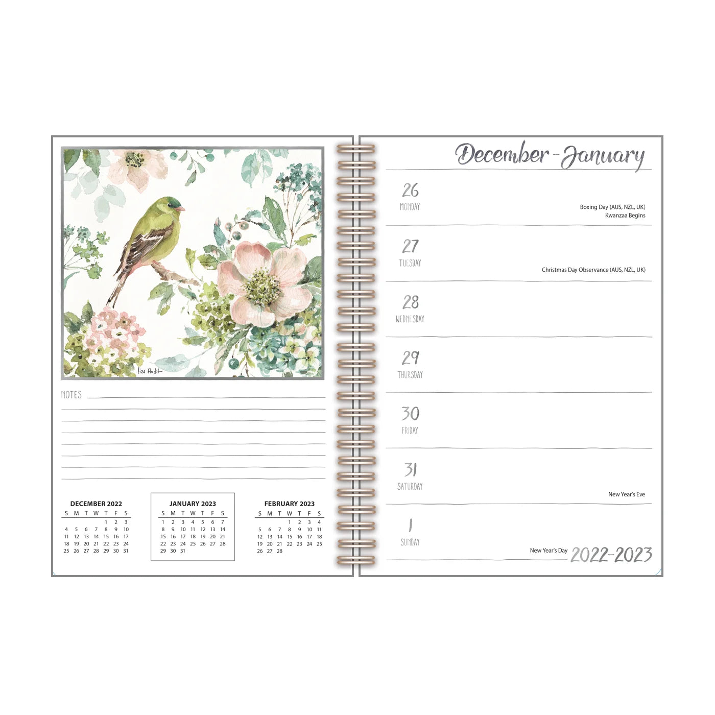 2023 LANG Watercolor Seasons - Monthly Engagement Diary/Planner