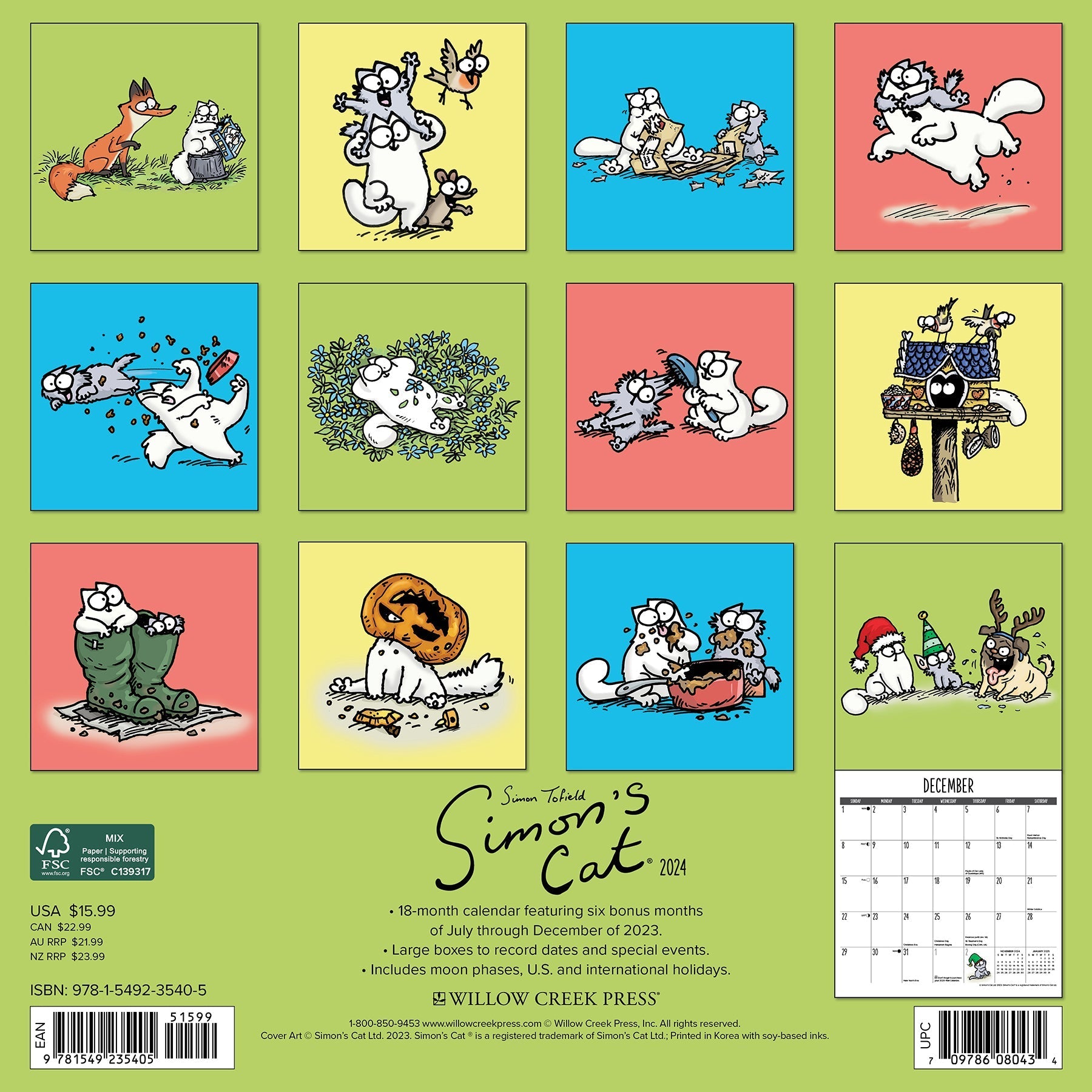 2024 Simon's Cat - Square Wall Calendar US