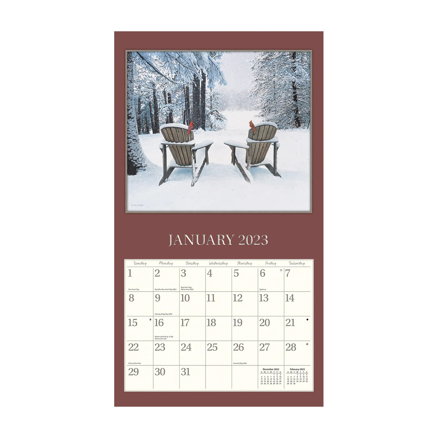 2023 LANG Cottage Country by David Ward - Deluxe Wall Calendar