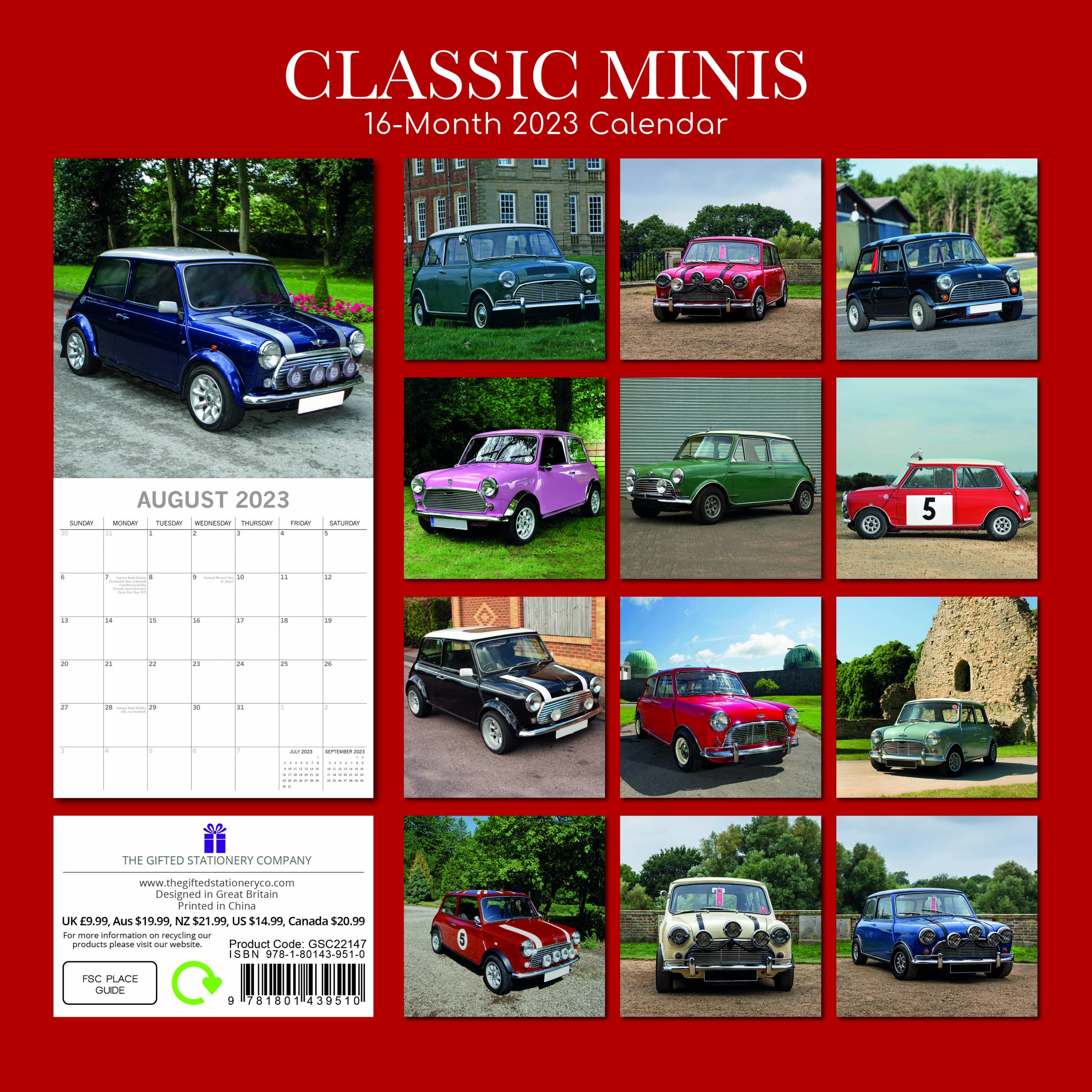 2023 Classic Minis - Square Wall Calendar