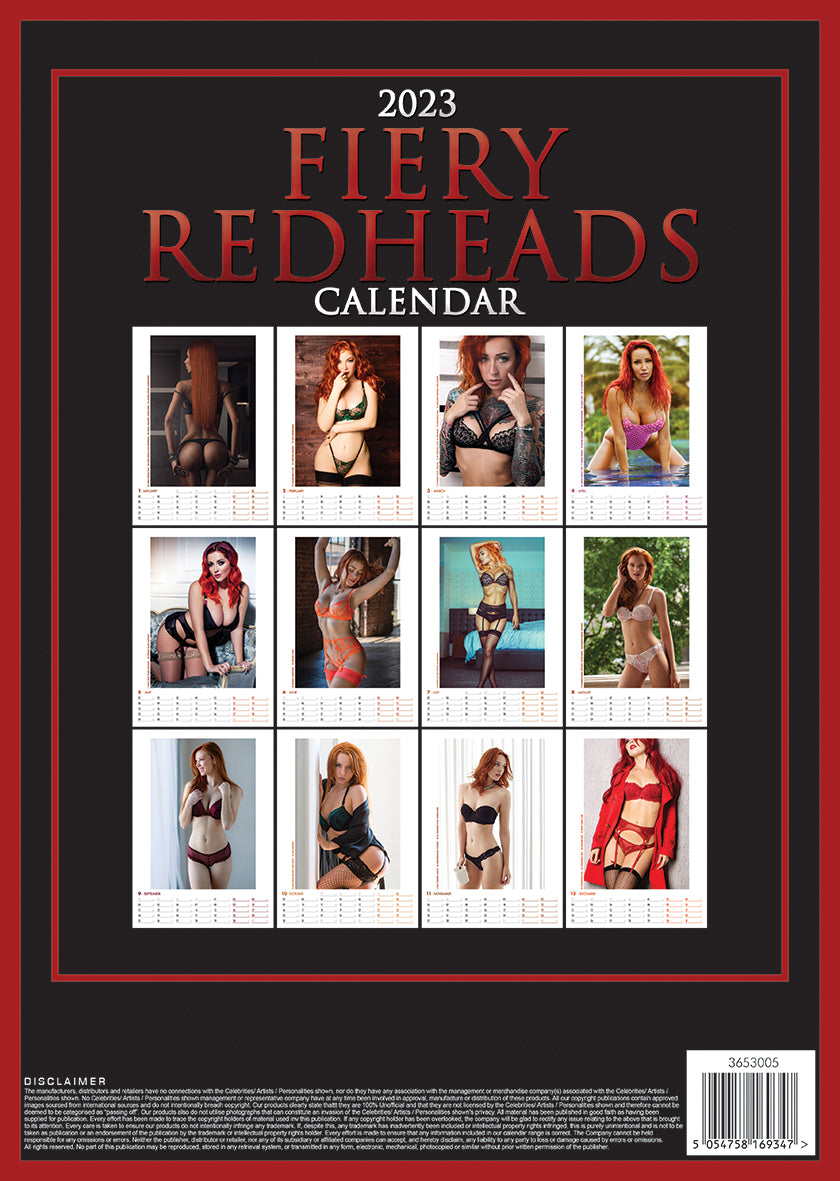 2023 Fiery Redheads - A3 Wall Calendar