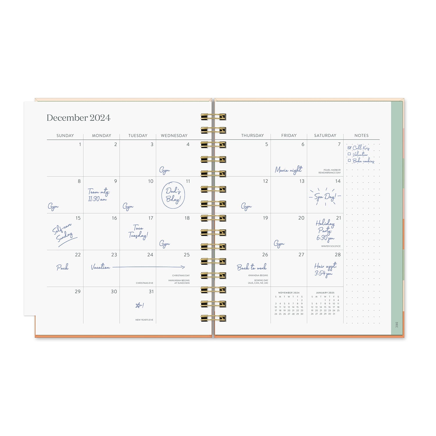 2024 Golden Hour - Monthly & Weekly Edie Tabbed Diary/Planner
