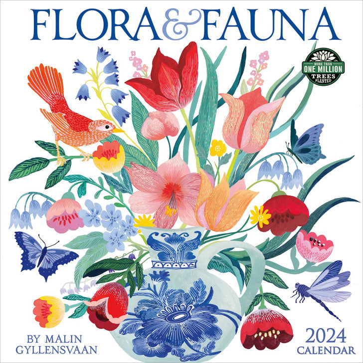 2024 "Flora & Fauna - Square Wall Calendar