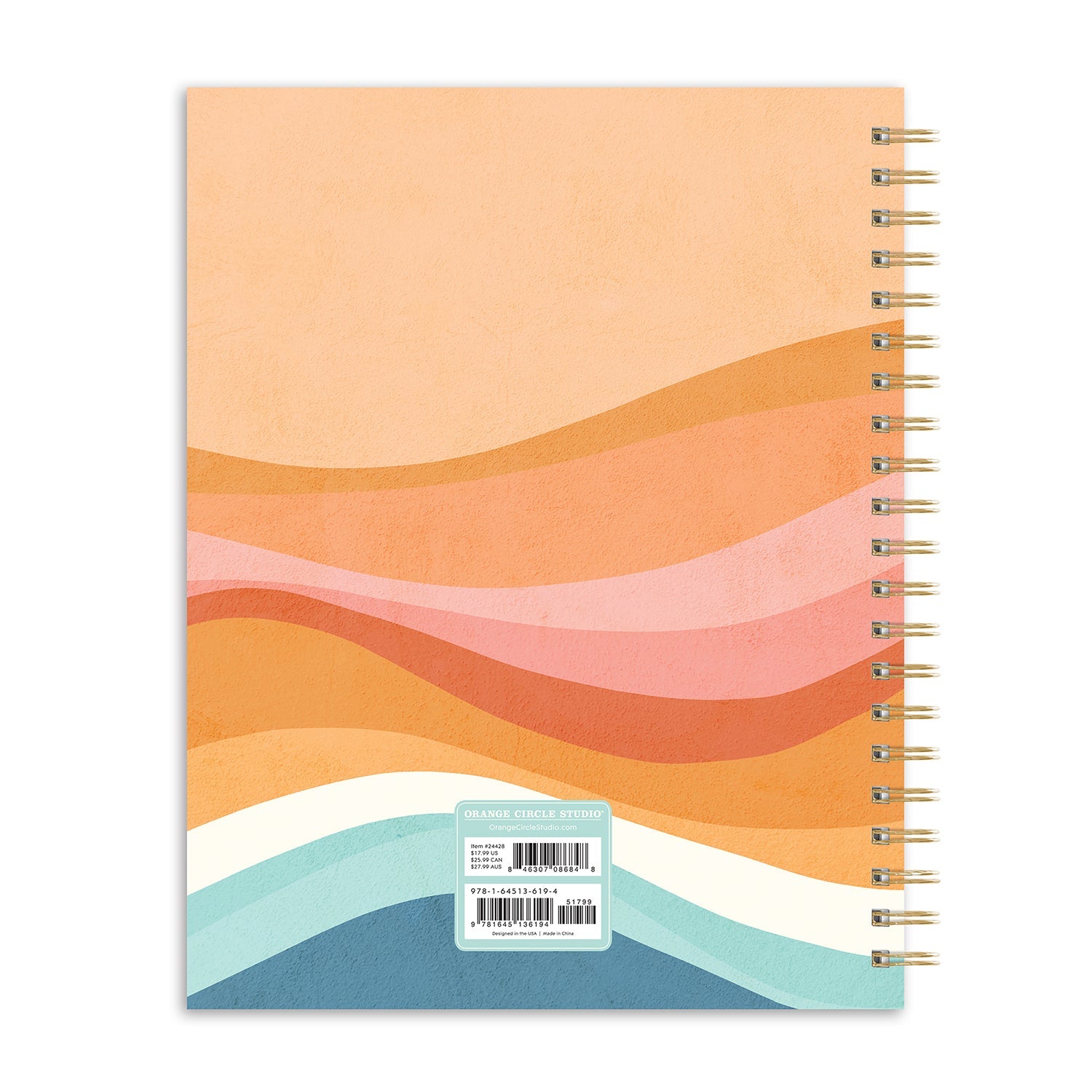 2024 Rainbow Waves - XL Spiral Monthly & Bi-Weekly Diary/Planner  SOLD OUT