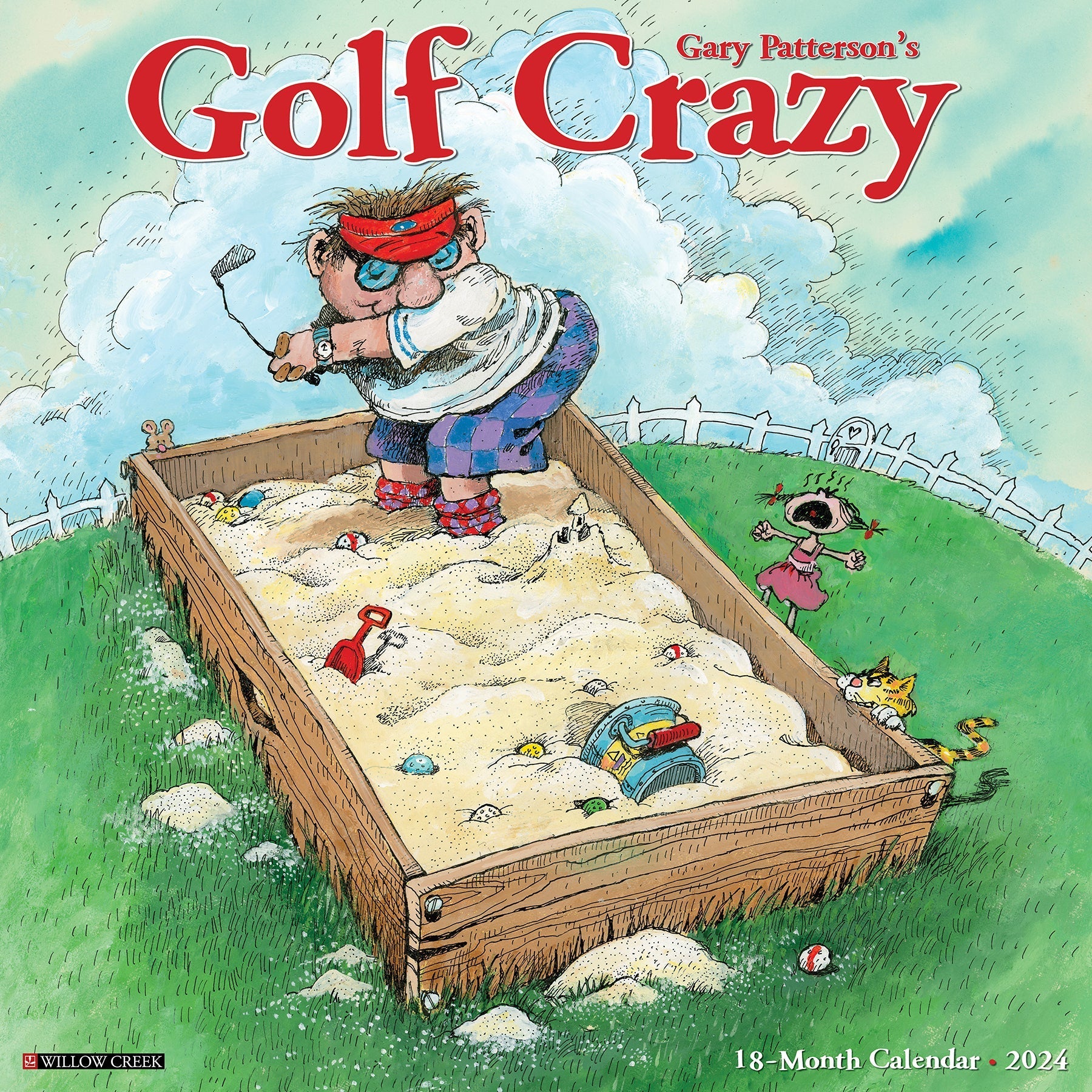 2024 Golf Crazy by Gary Patterson - Square Wall Calendar US