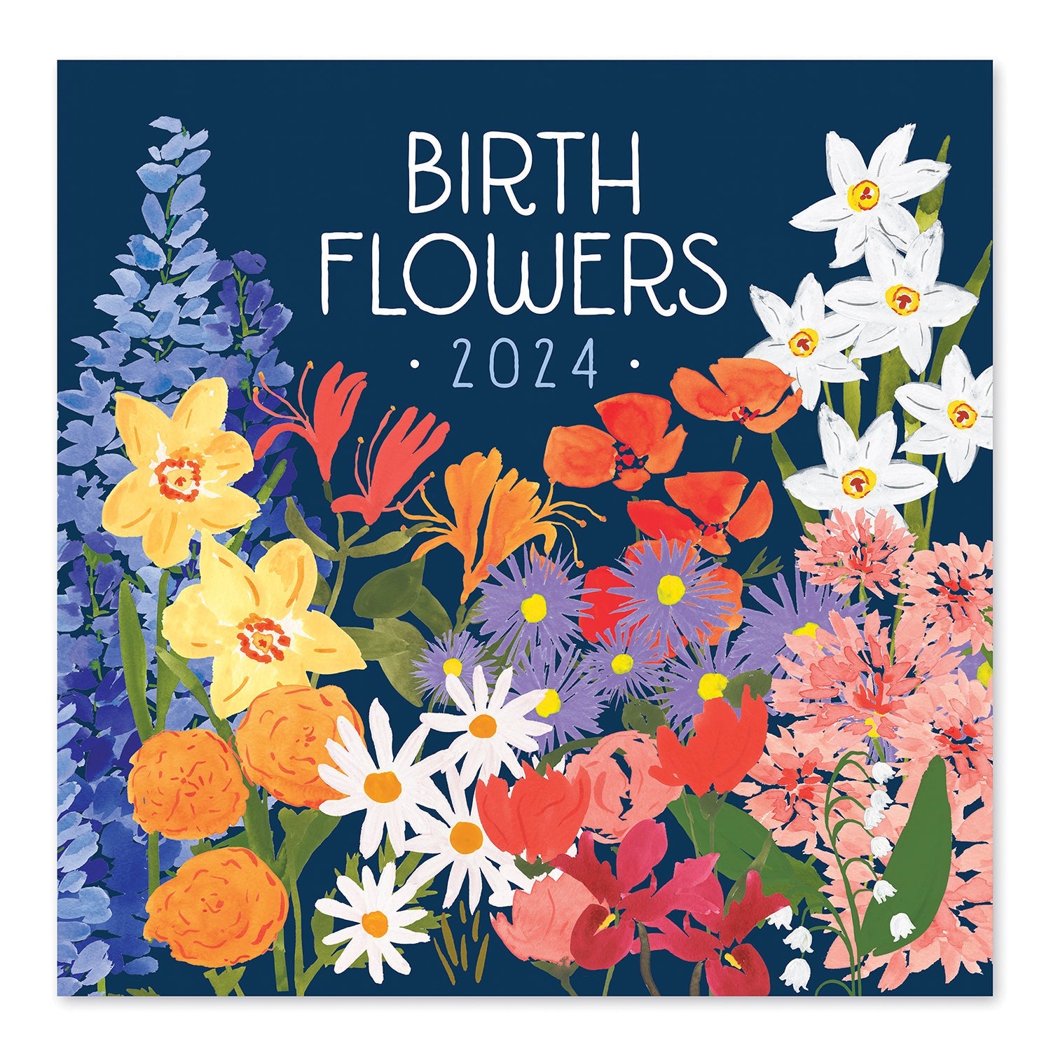 2024 Birth Flowers - Square Wall Calendar by Orange Circle Studio