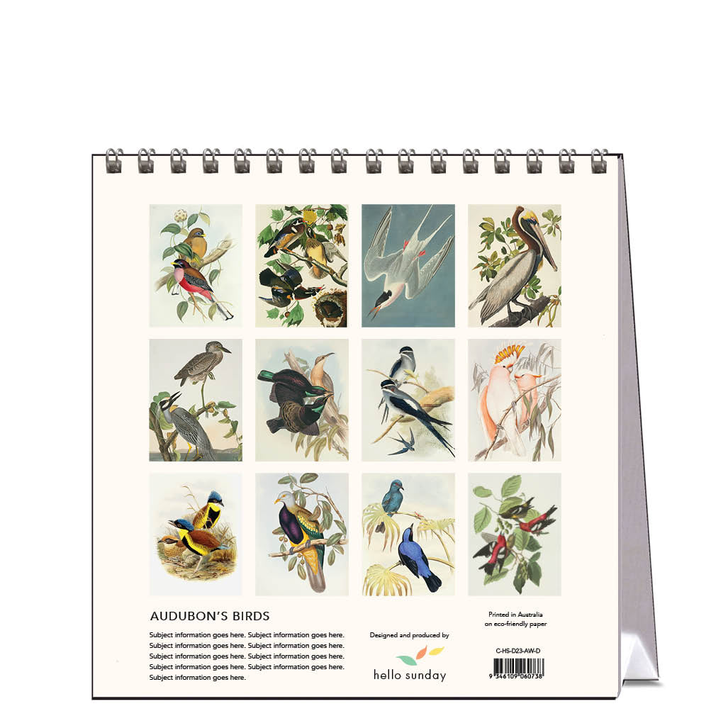 2023 Audubon's Birds - Desk Easel Calendar