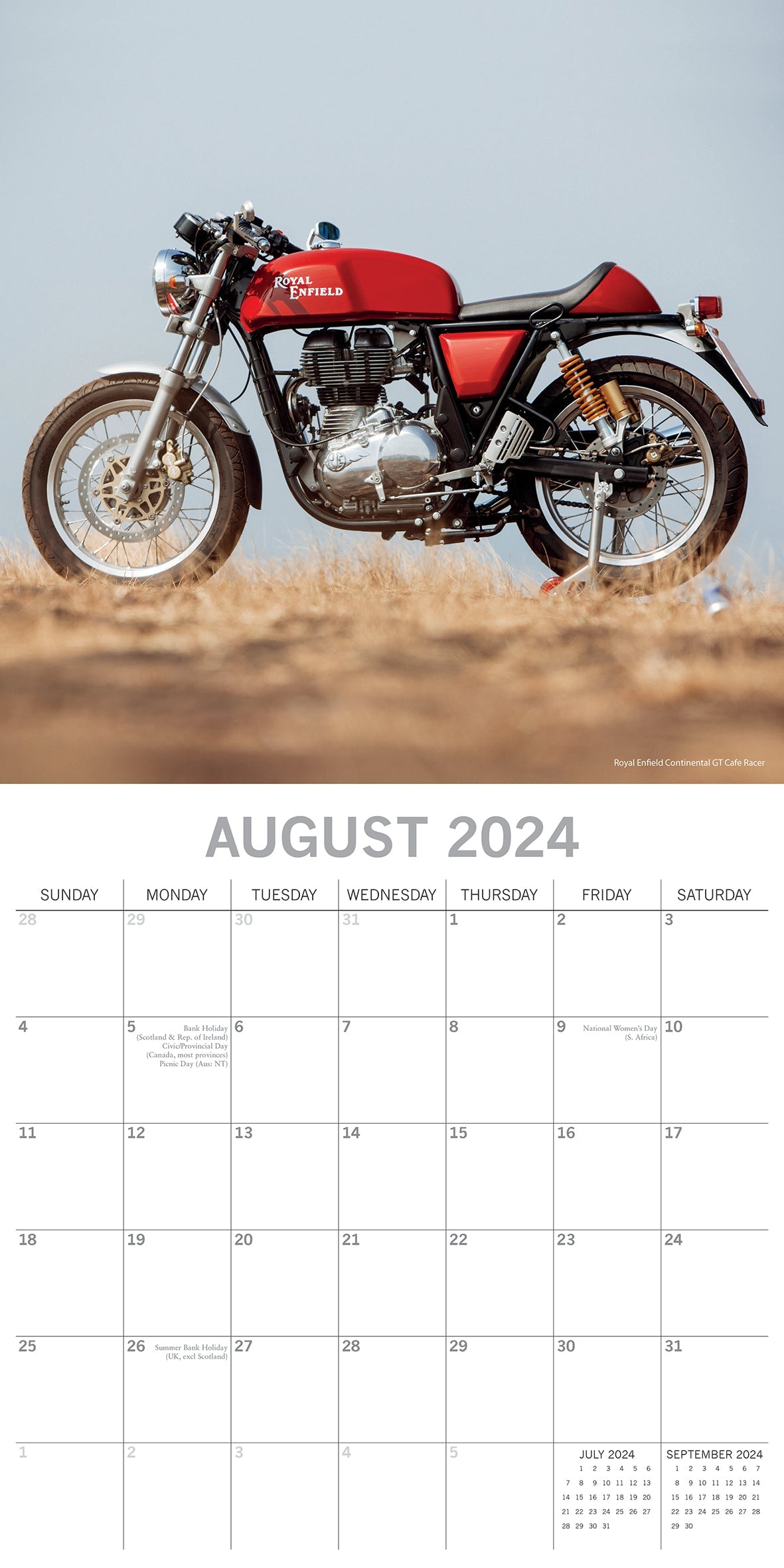 2024 Classic Bikes - Square Wall Calendar