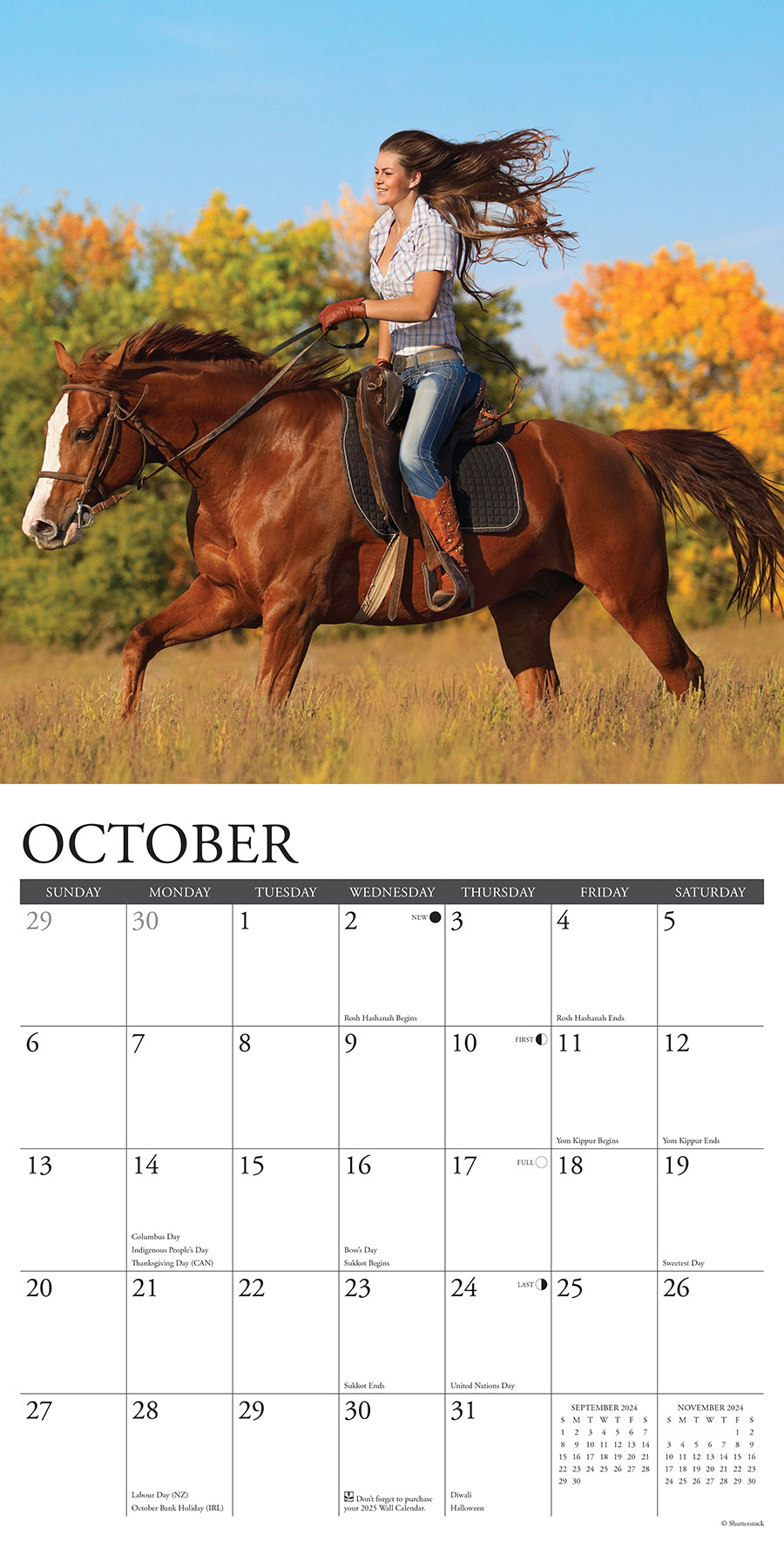 2024 Cowgirls - Square Wall Calendar US