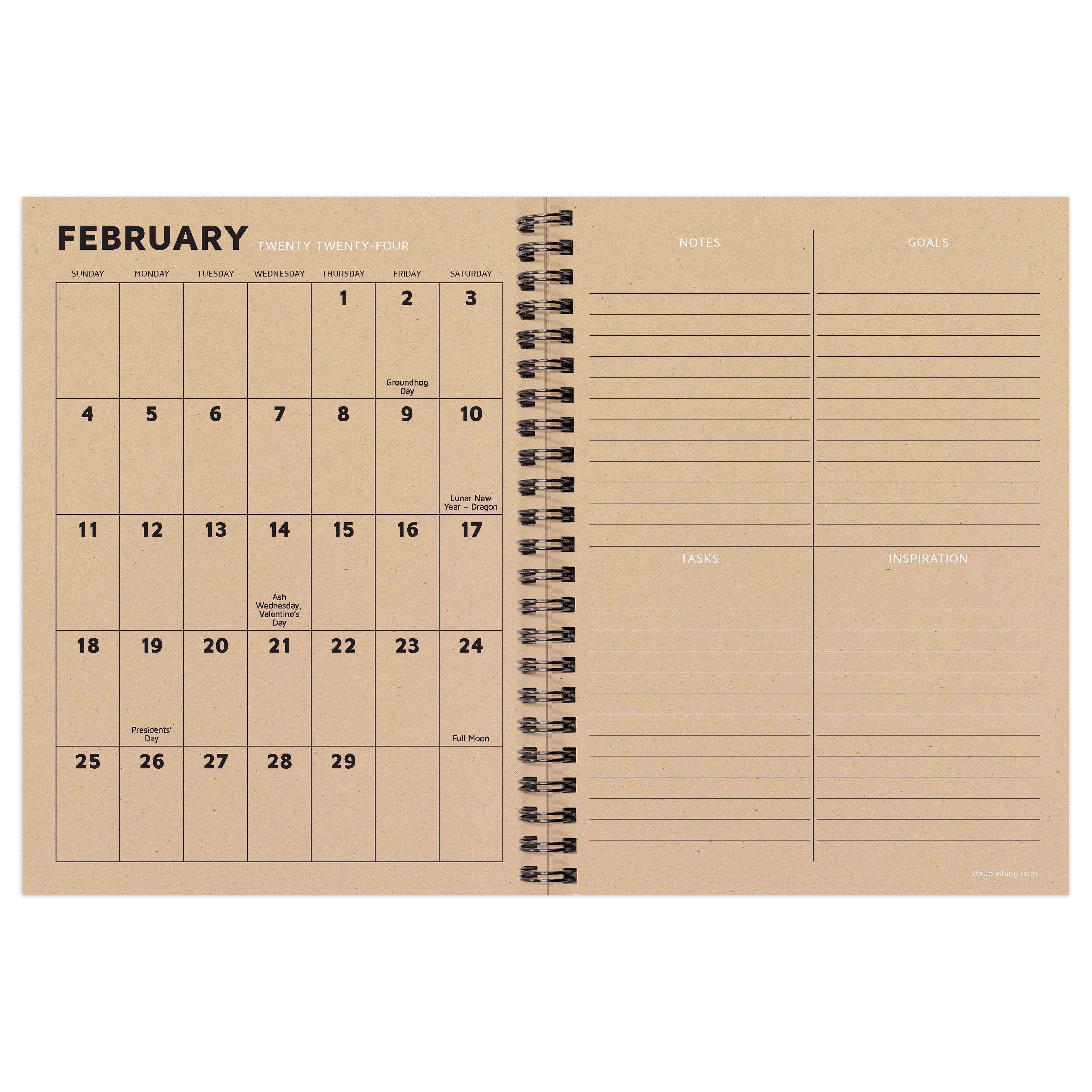2024 Biggest Year - Medium Weekly, Monthly Diary/Planner US