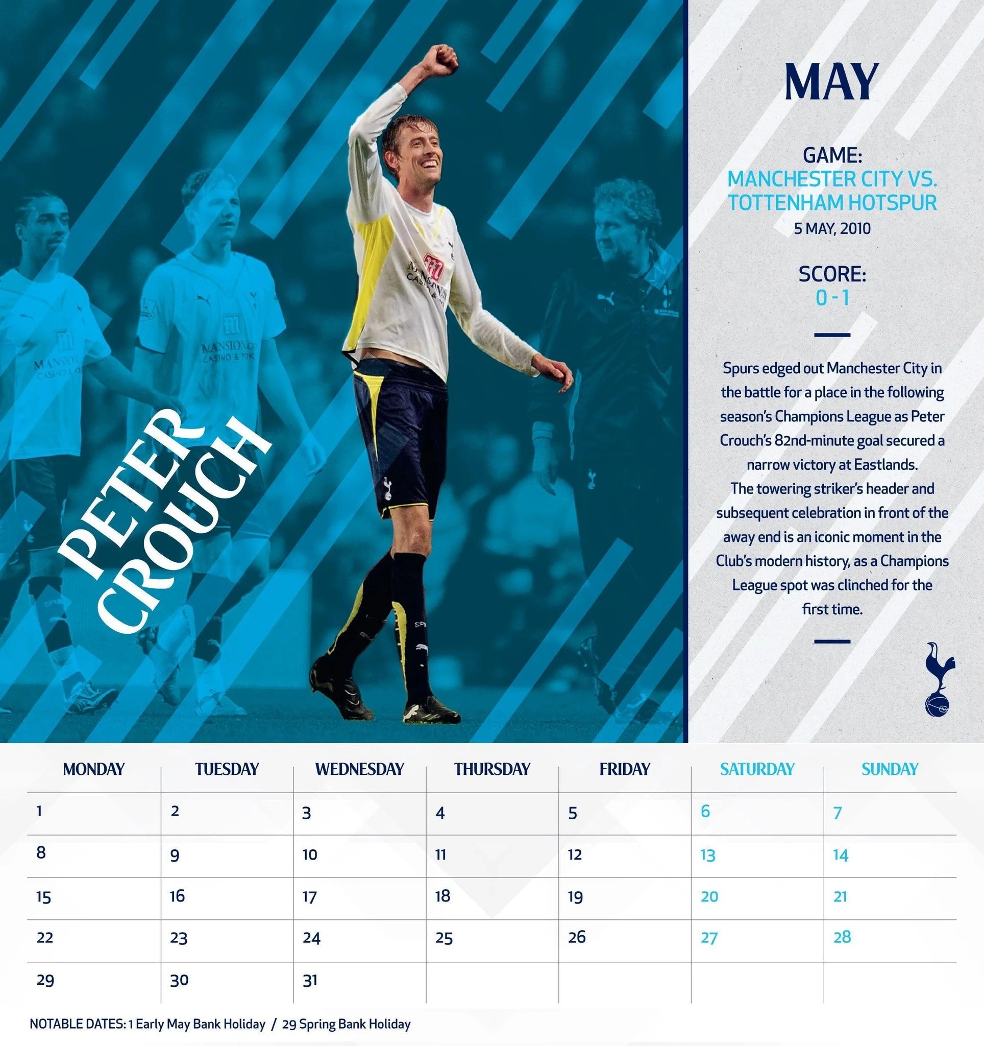 2023 Tottenham Hotspur FC - Desk Easel Calendar