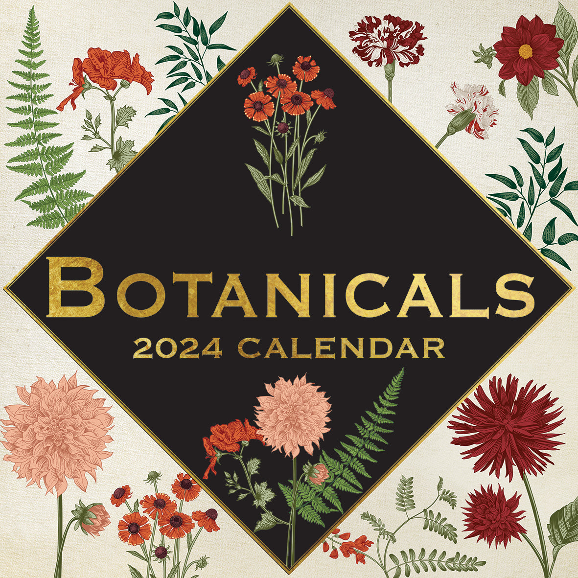 2024 Botanicals - Square Wall Calendar
