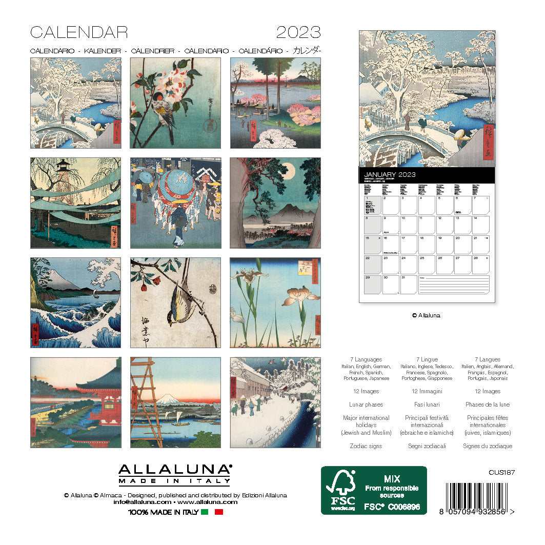 2023 Hiroshige By Allaluna - Mini Wall Calendar