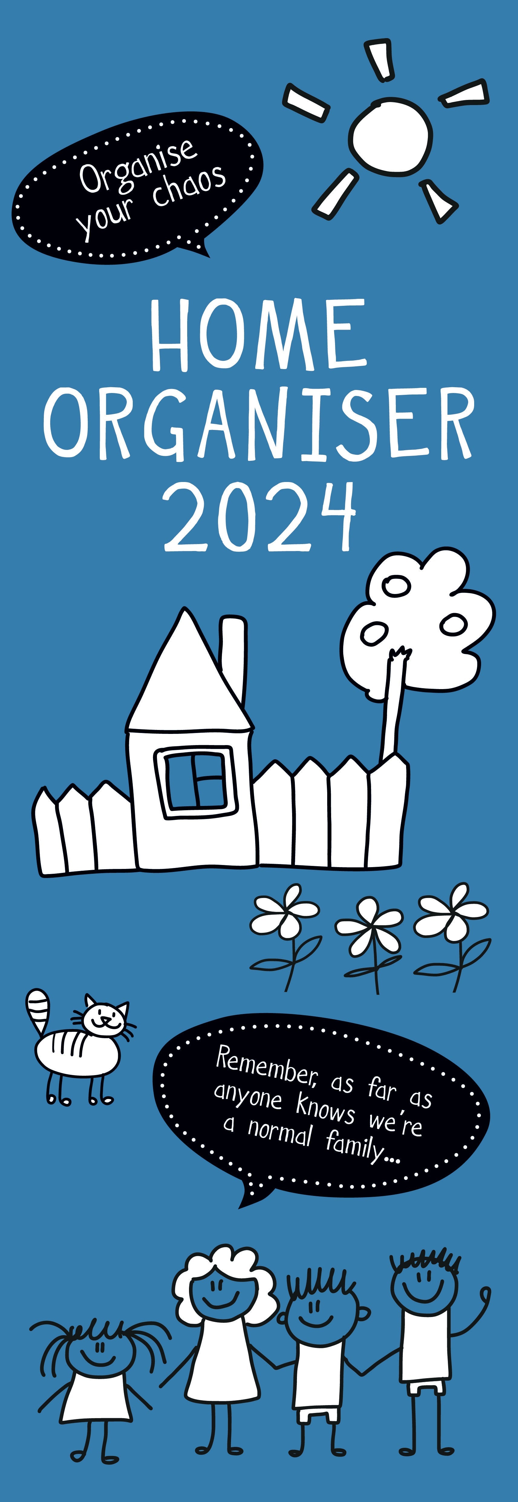 2024 Family Home Organiser - Slim Wall Calendar