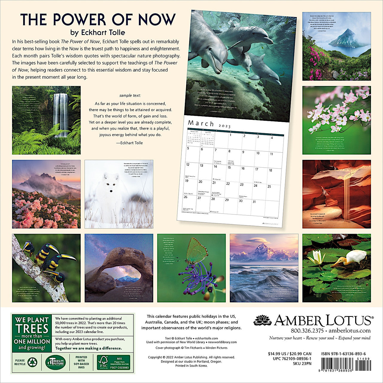 2023 Power Of Now - Square Wall Calendar