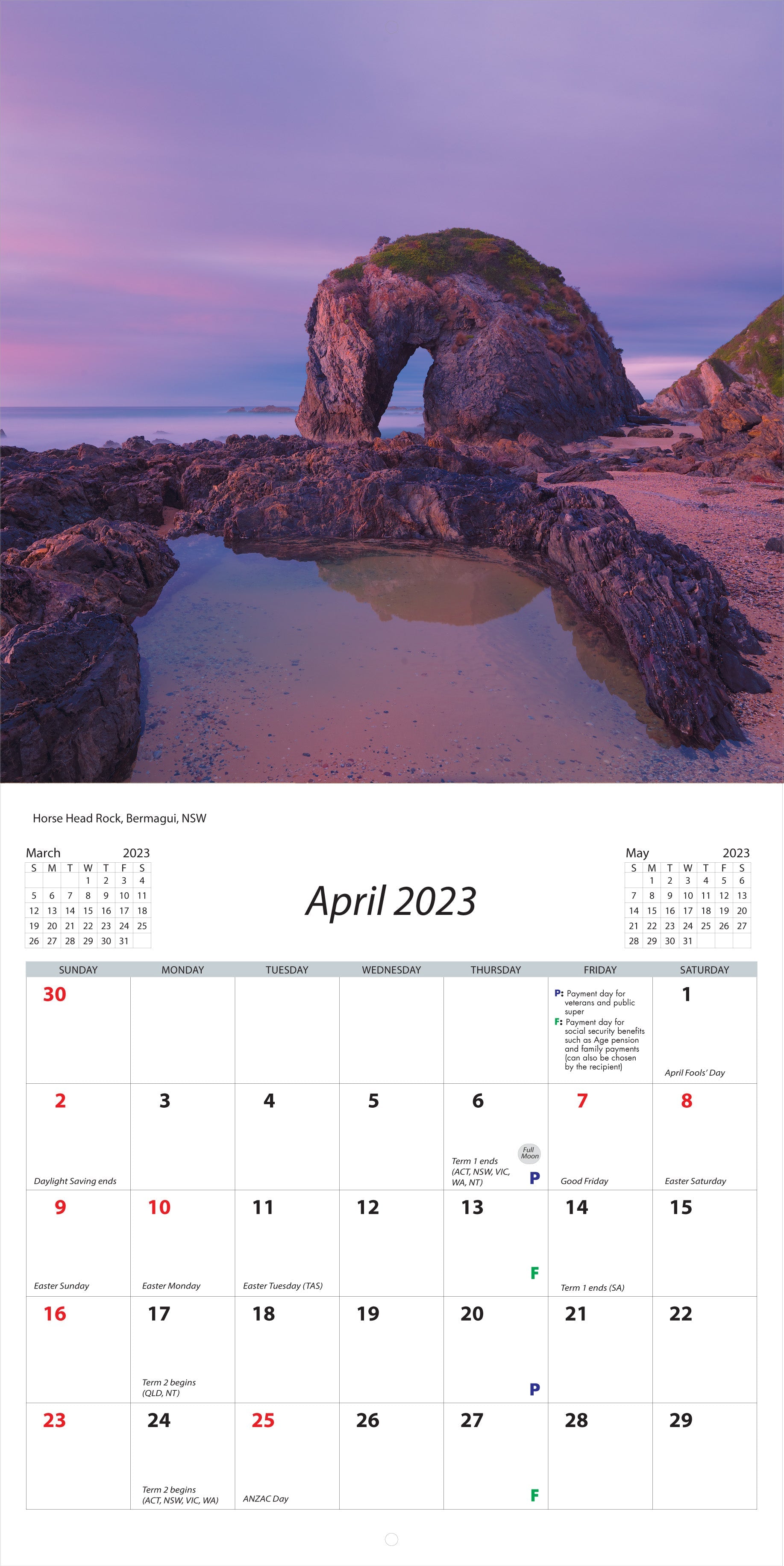 2023 Australian Seascapes - Sqaure Wall Calendar