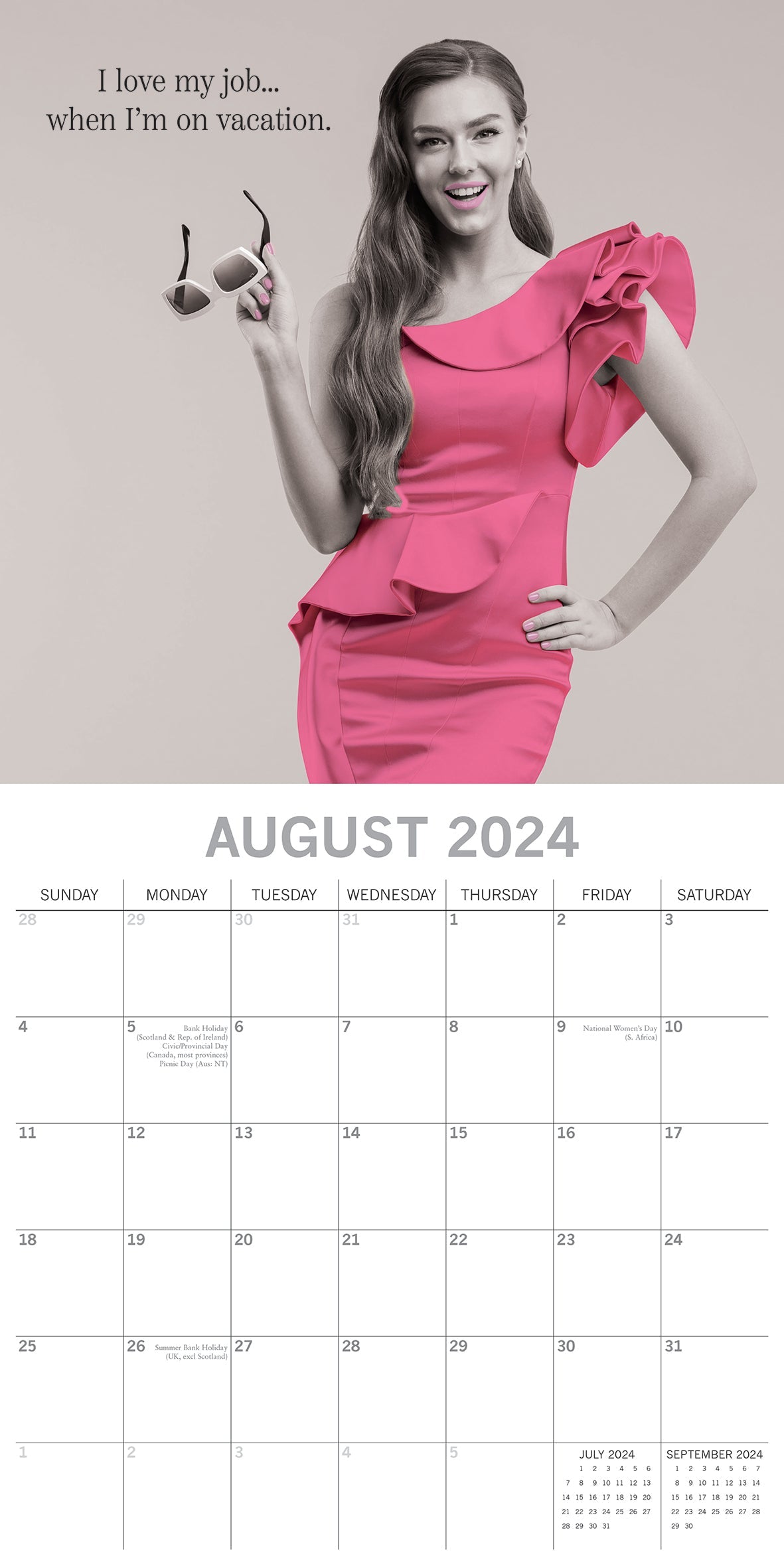 2024 Women's Wit - Square Wall Calendar