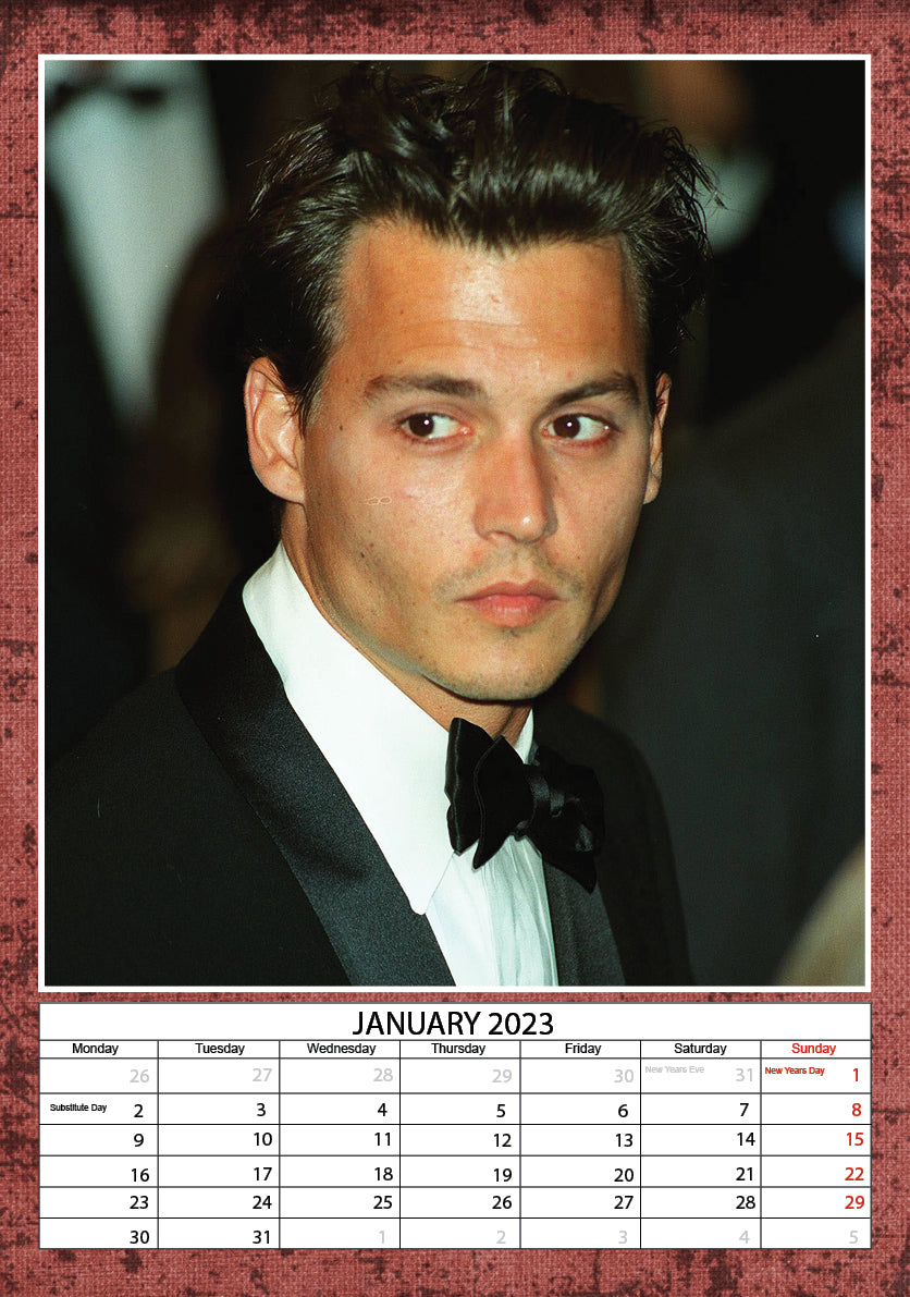 2023 Johnny Depp - A3 Wall Calendar