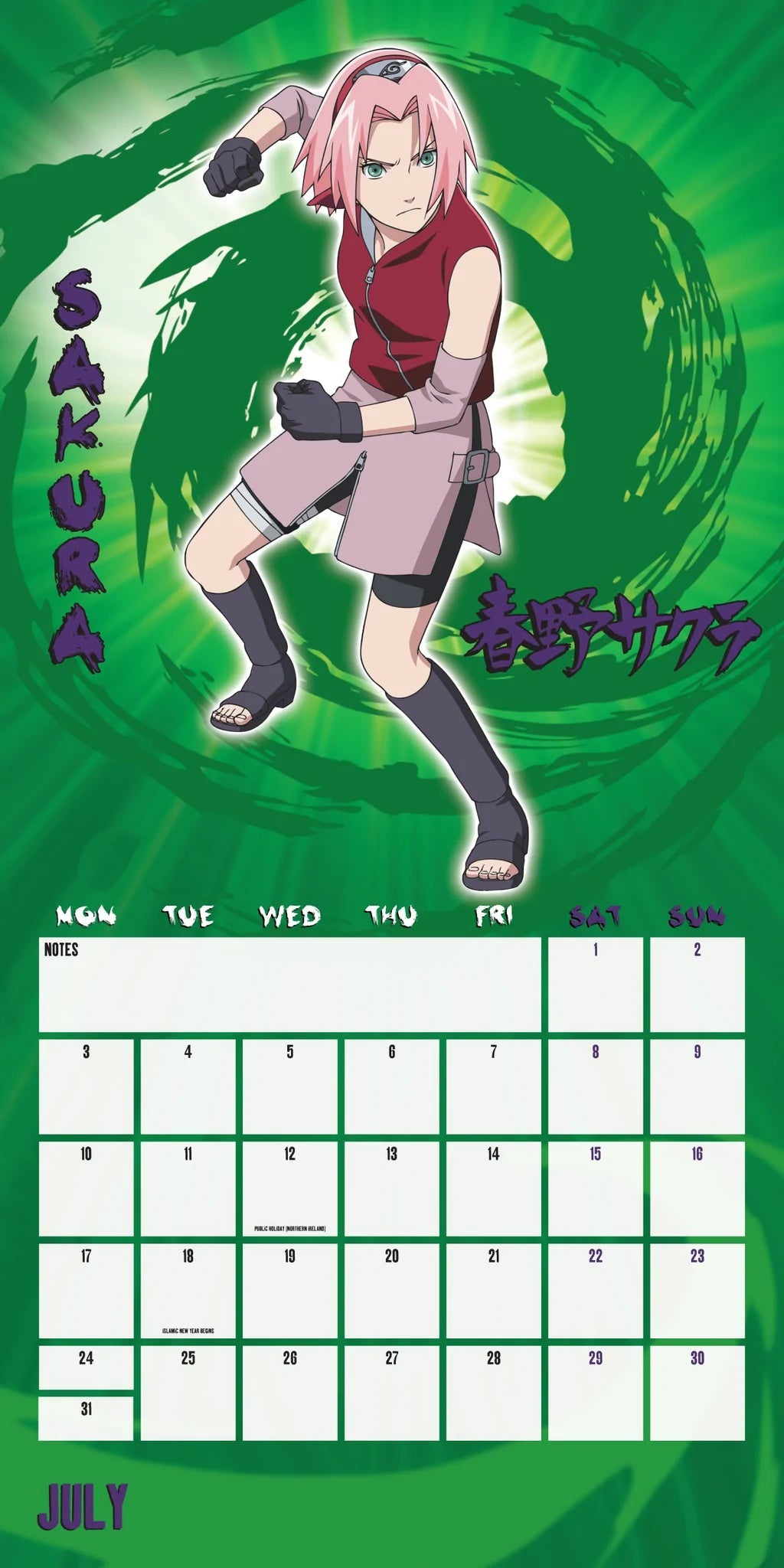 2023 Naruto Shippuden - Square Wall Calendar