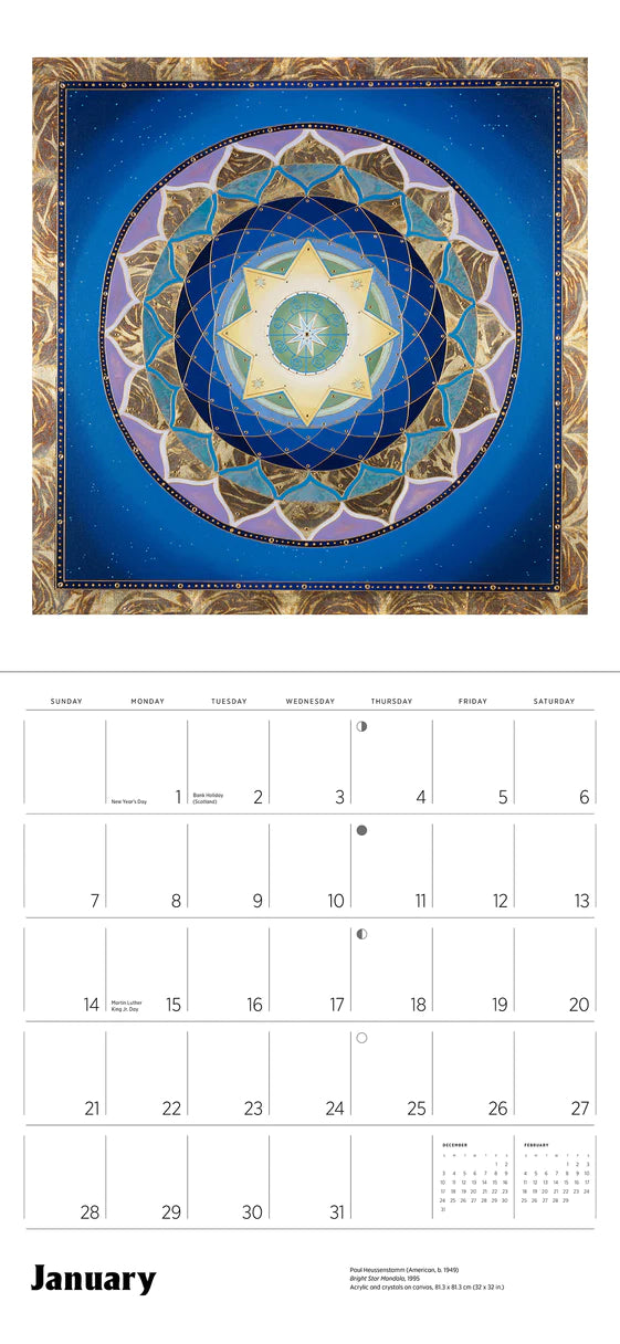 2024 Paul Heussenstamm: Mandalas - Square Wall Calendar