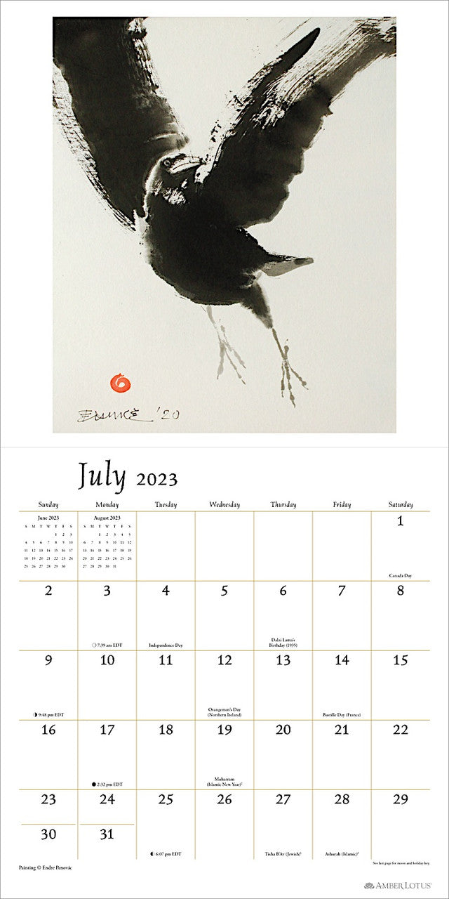 2023 Artful Crow - Square Wall Calendar