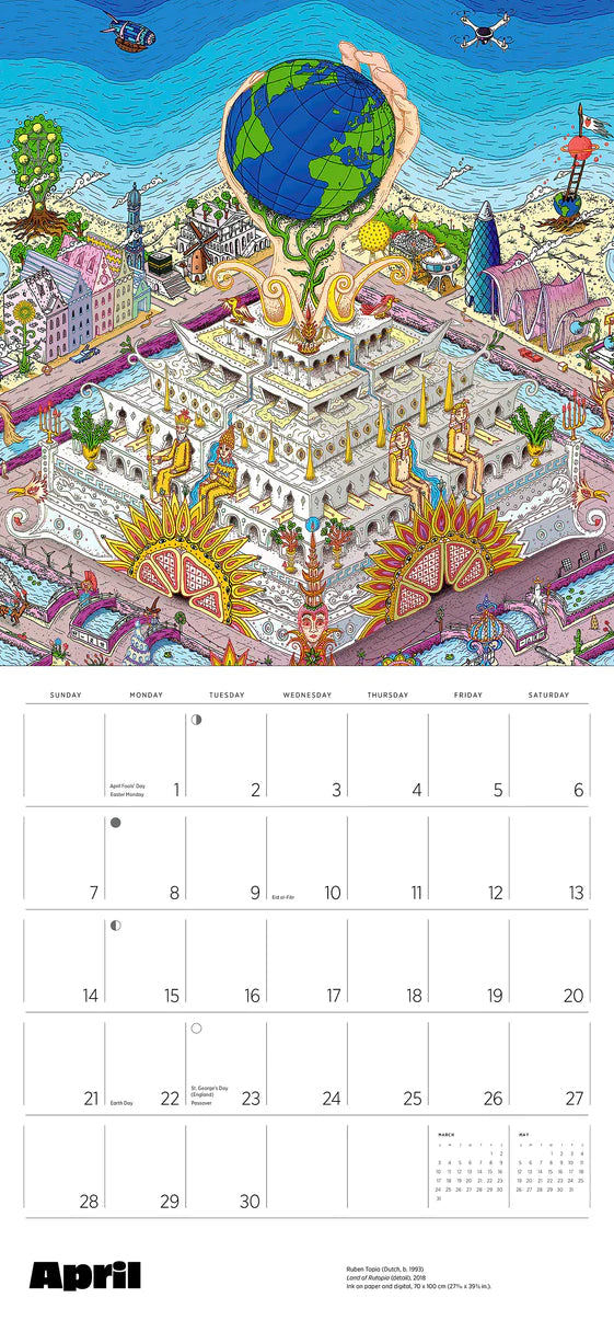 2024 Land of Rutopia - Square Wall Calendar