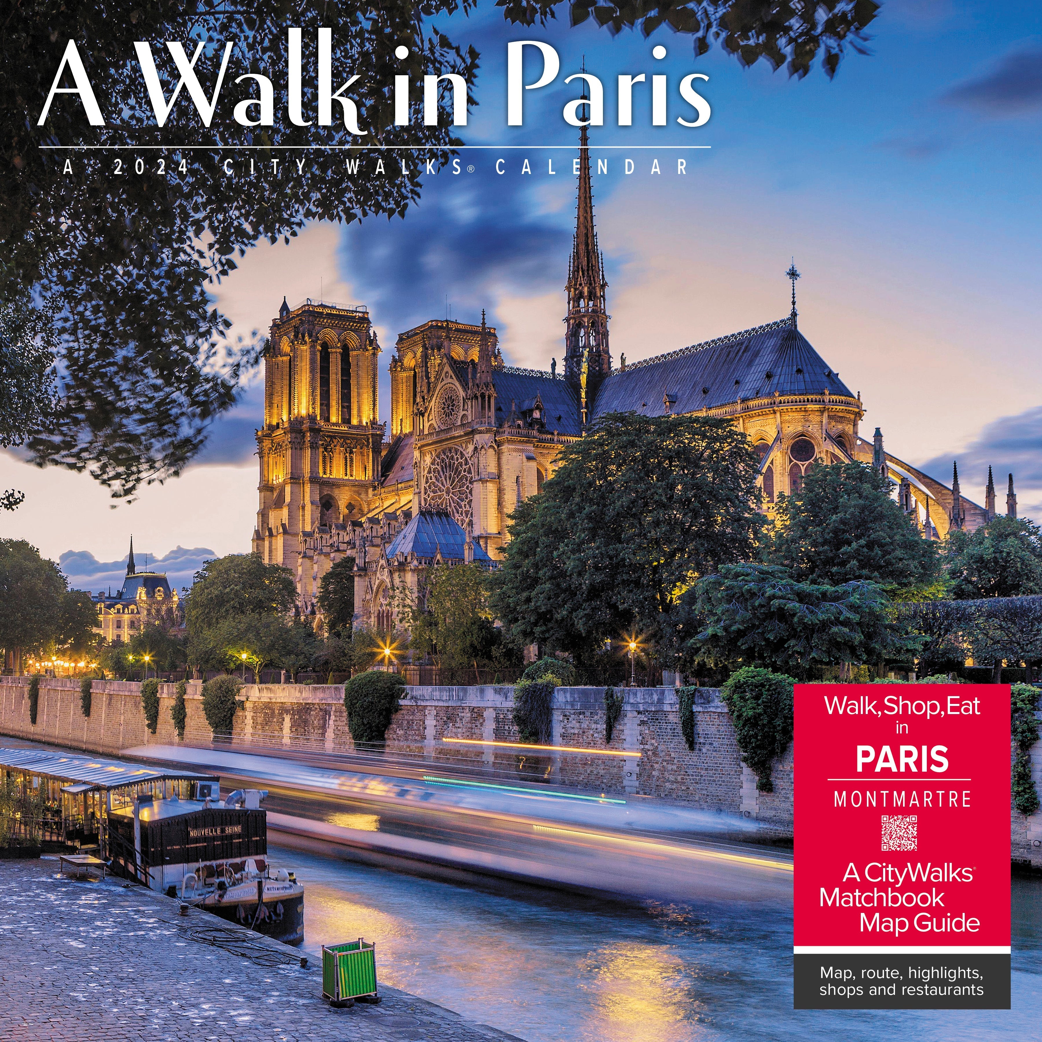 2024 A Walk in Paris - Square Wall Calendar US