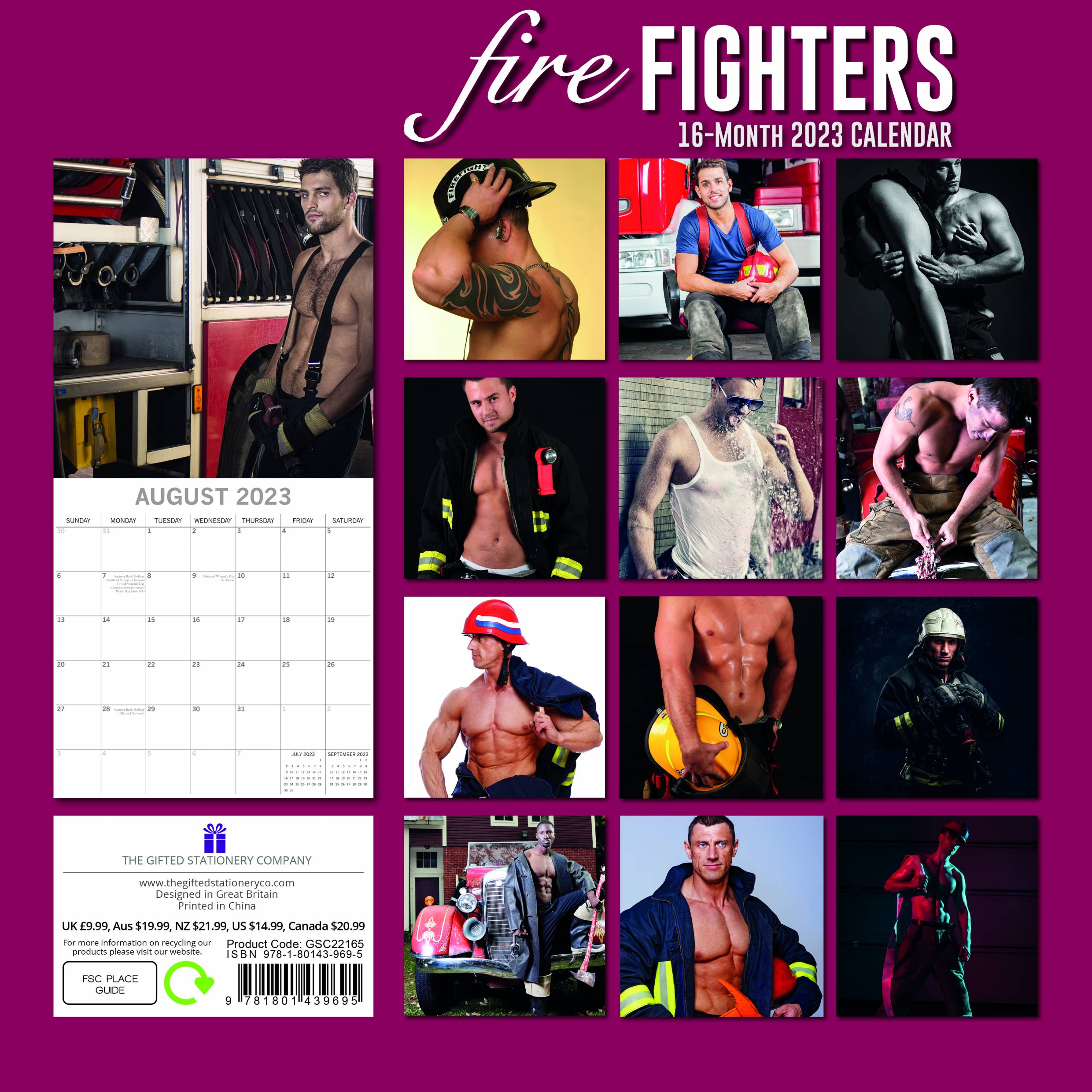 2023 Firefighters - Square Wall Calendar
