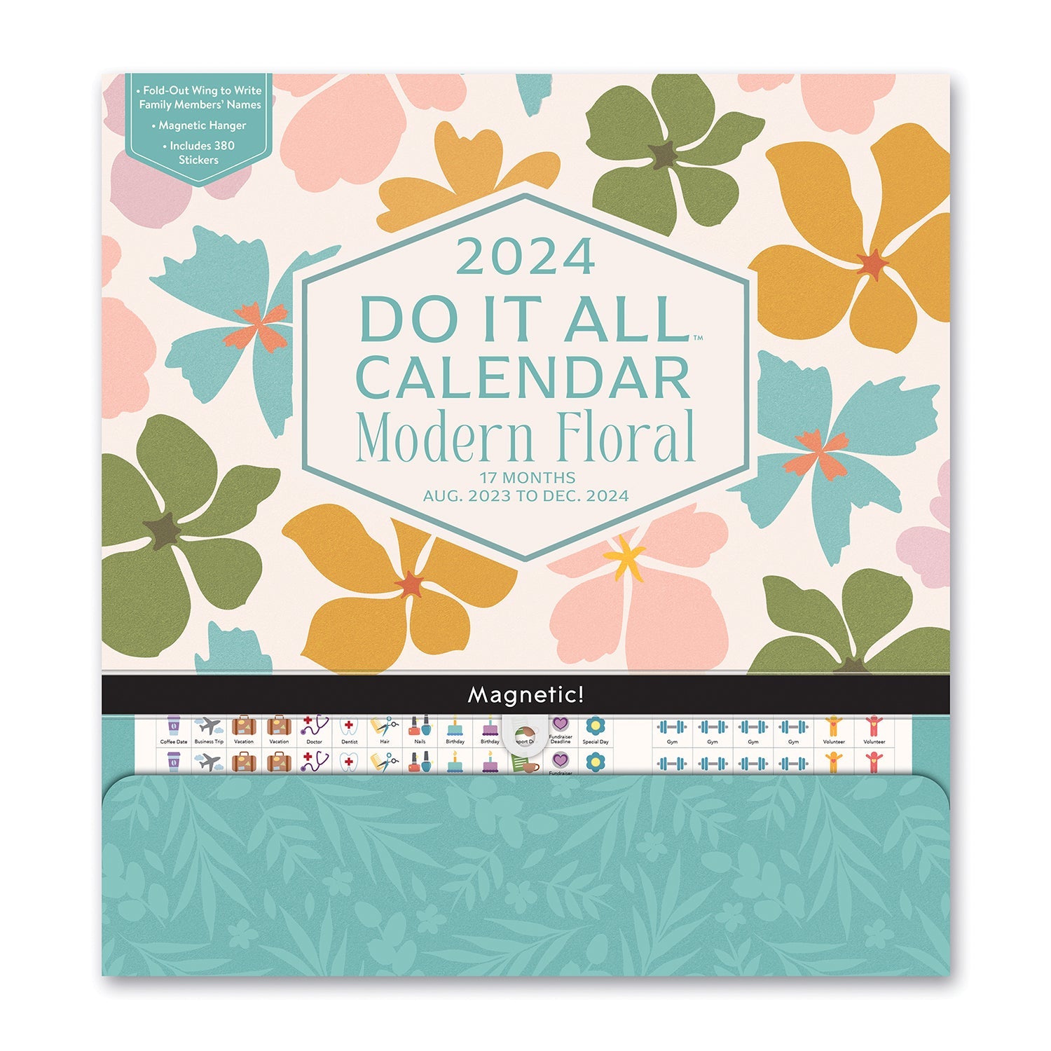 2024 Modern Floral Do It All - Magnetic Wall Calendar