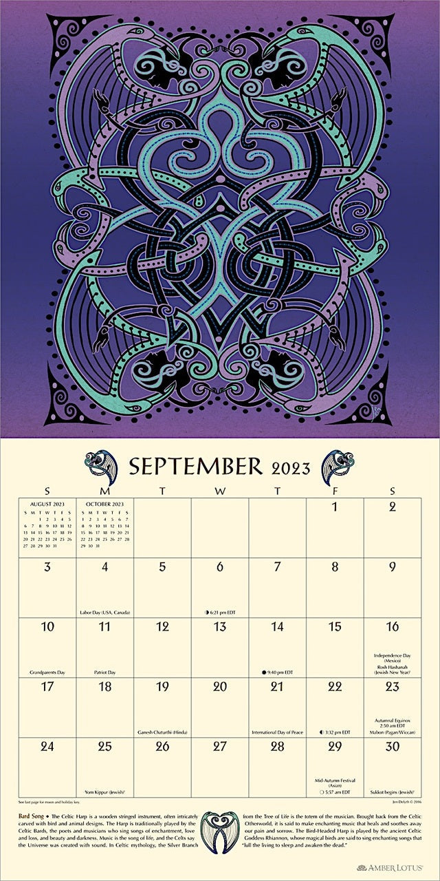 2023 Celtic Mandala - Square Wall Calendar