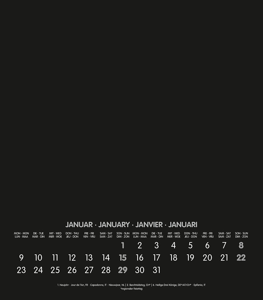 2023 Do- it- yourself - Black By Neumann - Square Wall Calendar