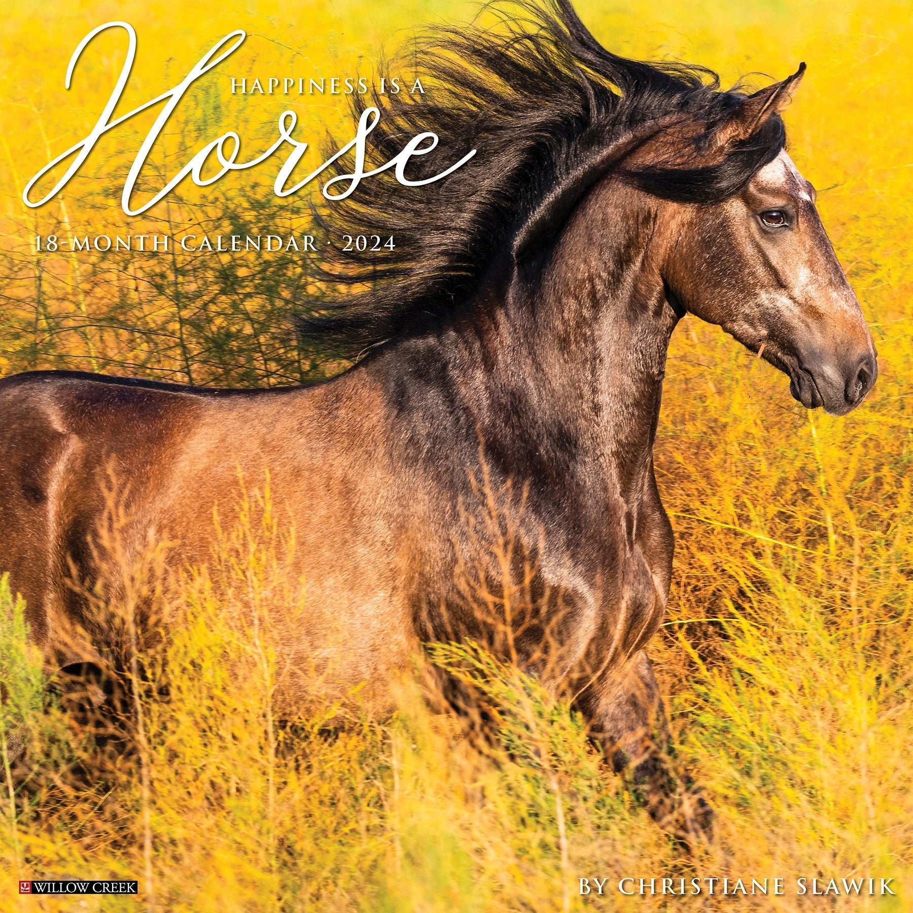 2024 Happiness is a Horse - Square Wall Calendar US