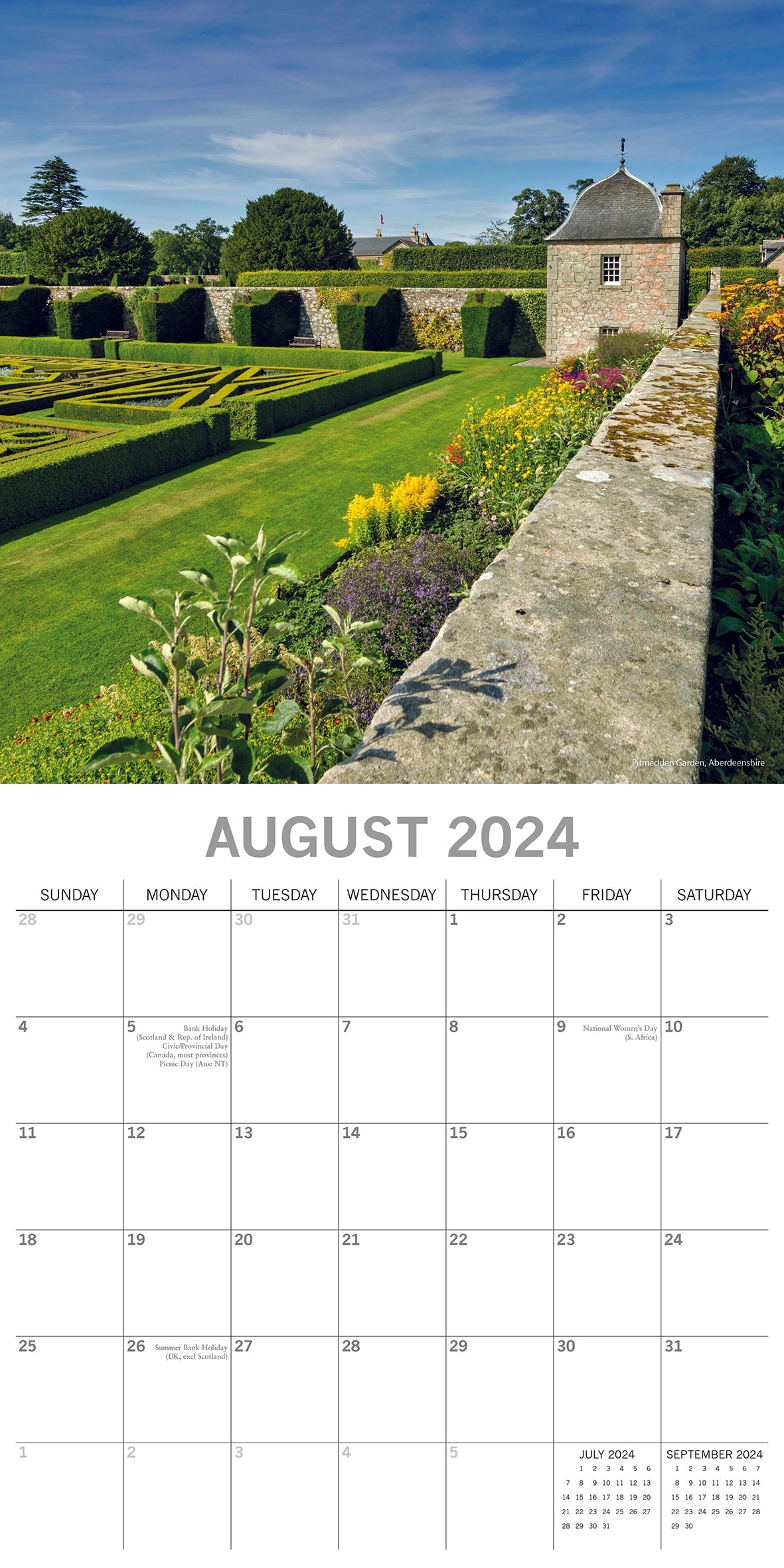 2024 Beautiful Gardens - Square Wall Calendar