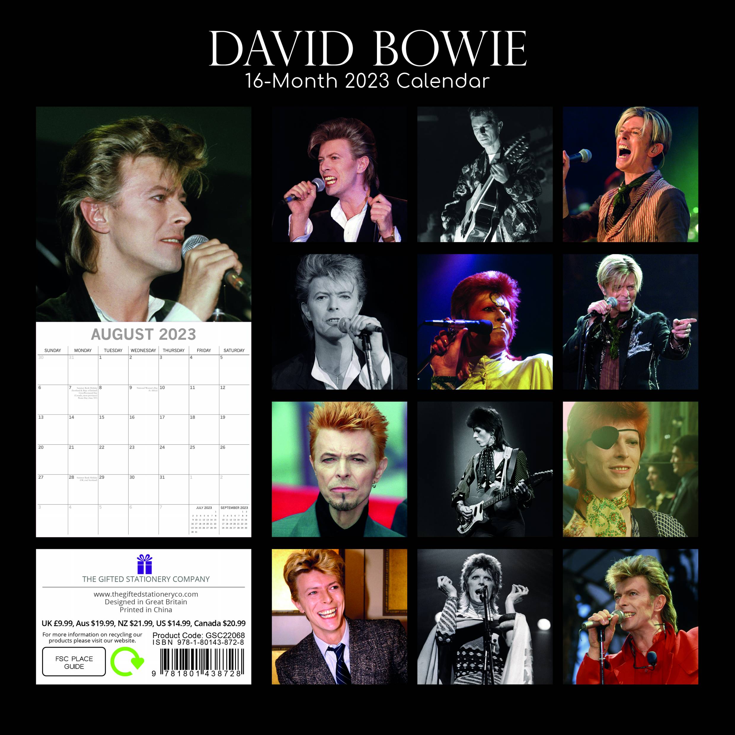 2023 David Bowie - Square Wall Calendar